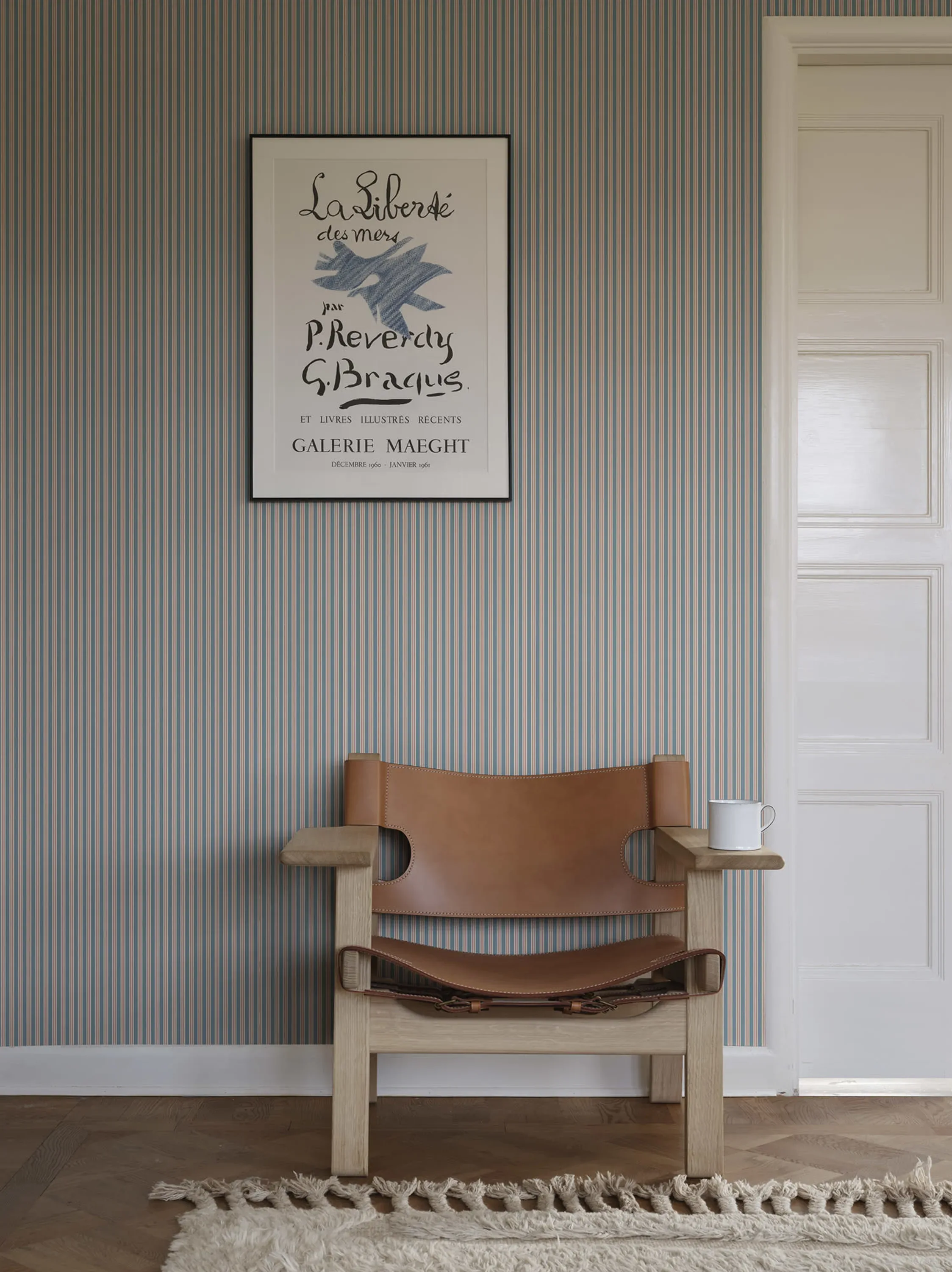 Sandberg Linn in Sky Blue wallpaper (S10397)