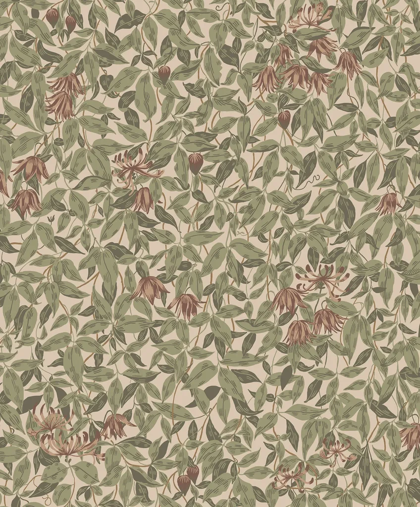 Sandberg Linnea in Burgundy wallpaper (S10557)