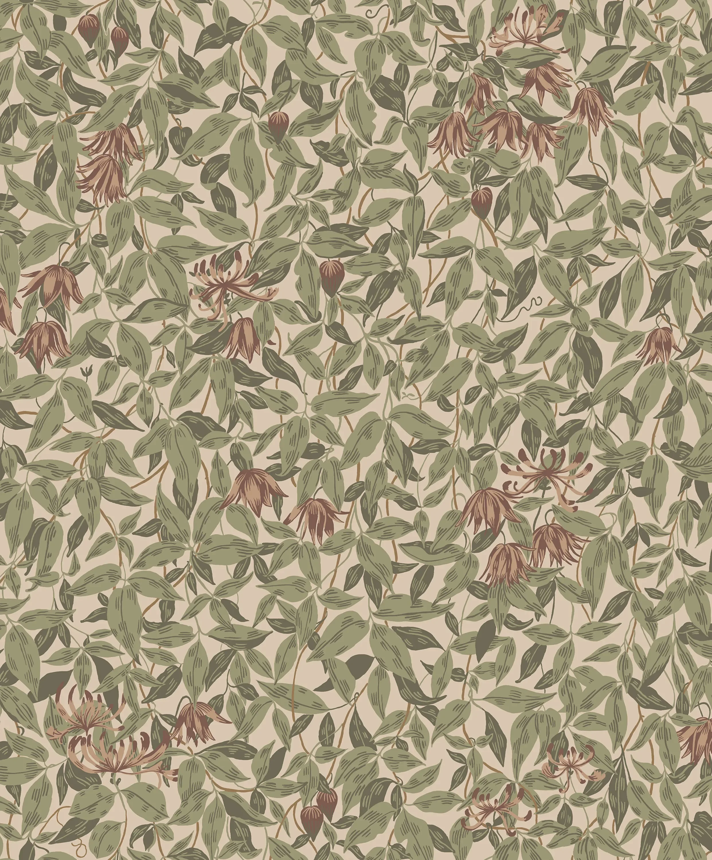 Sandberg Linnea in Burgundy wallpaper (S10557)