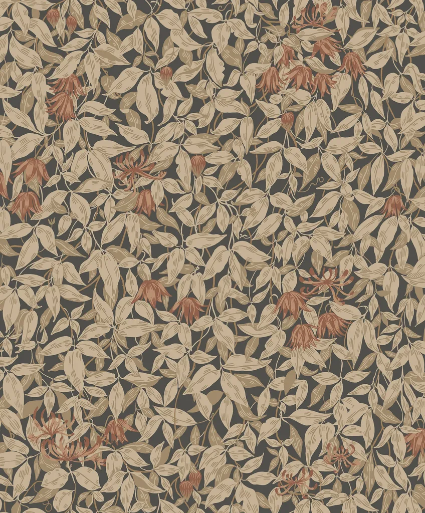 Sandberg Linnea in Charcoal wallpaper (S10559)