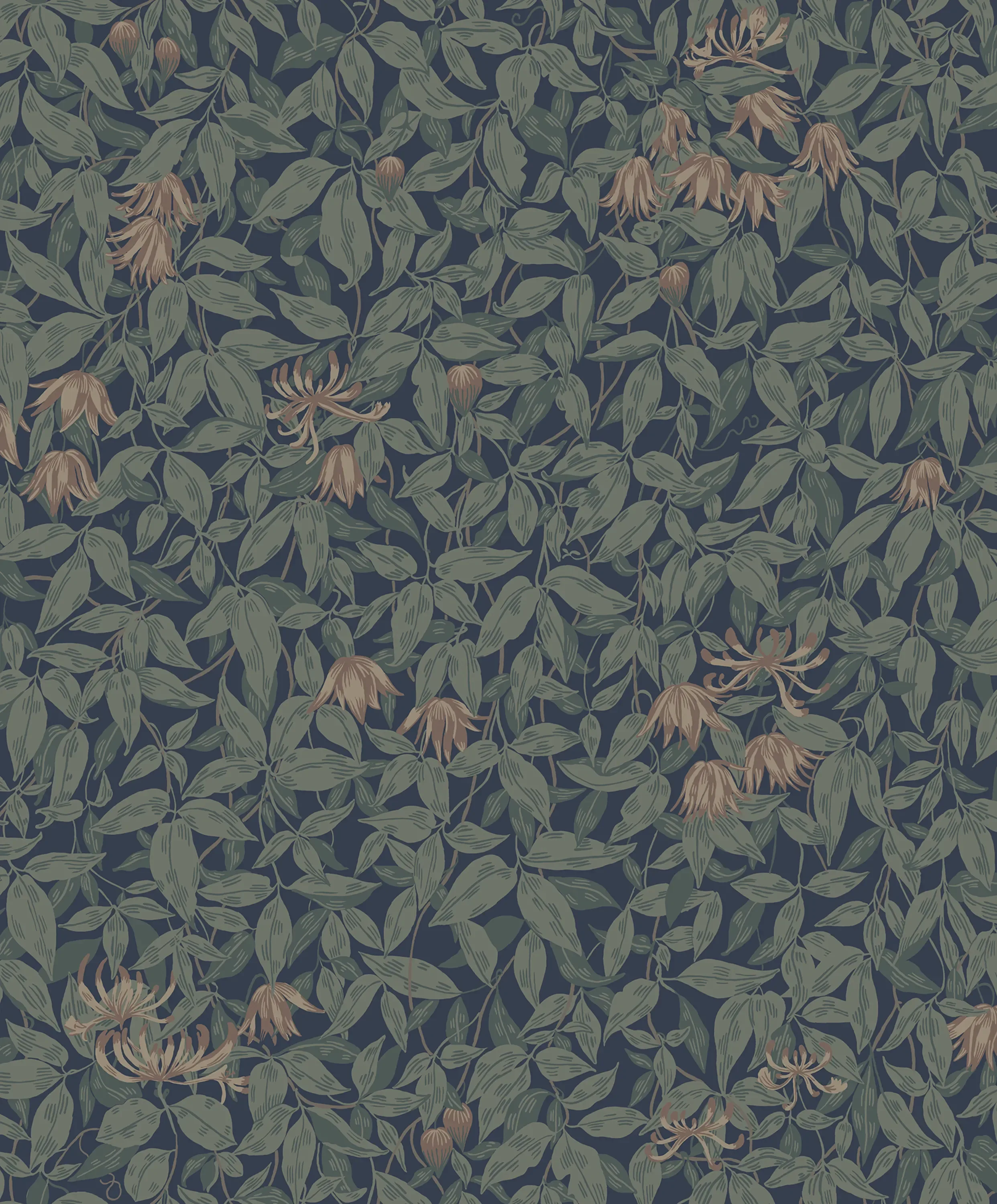 Sandberg Linnea in Midnight Blue wallpaper (838-76)