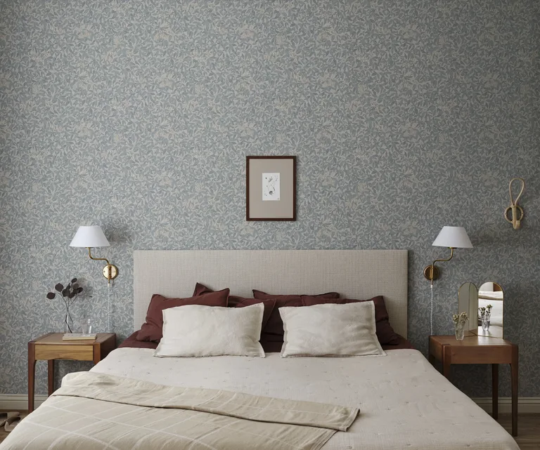 Sandberg Linnea in Misty Blue wallpaper (838-36)