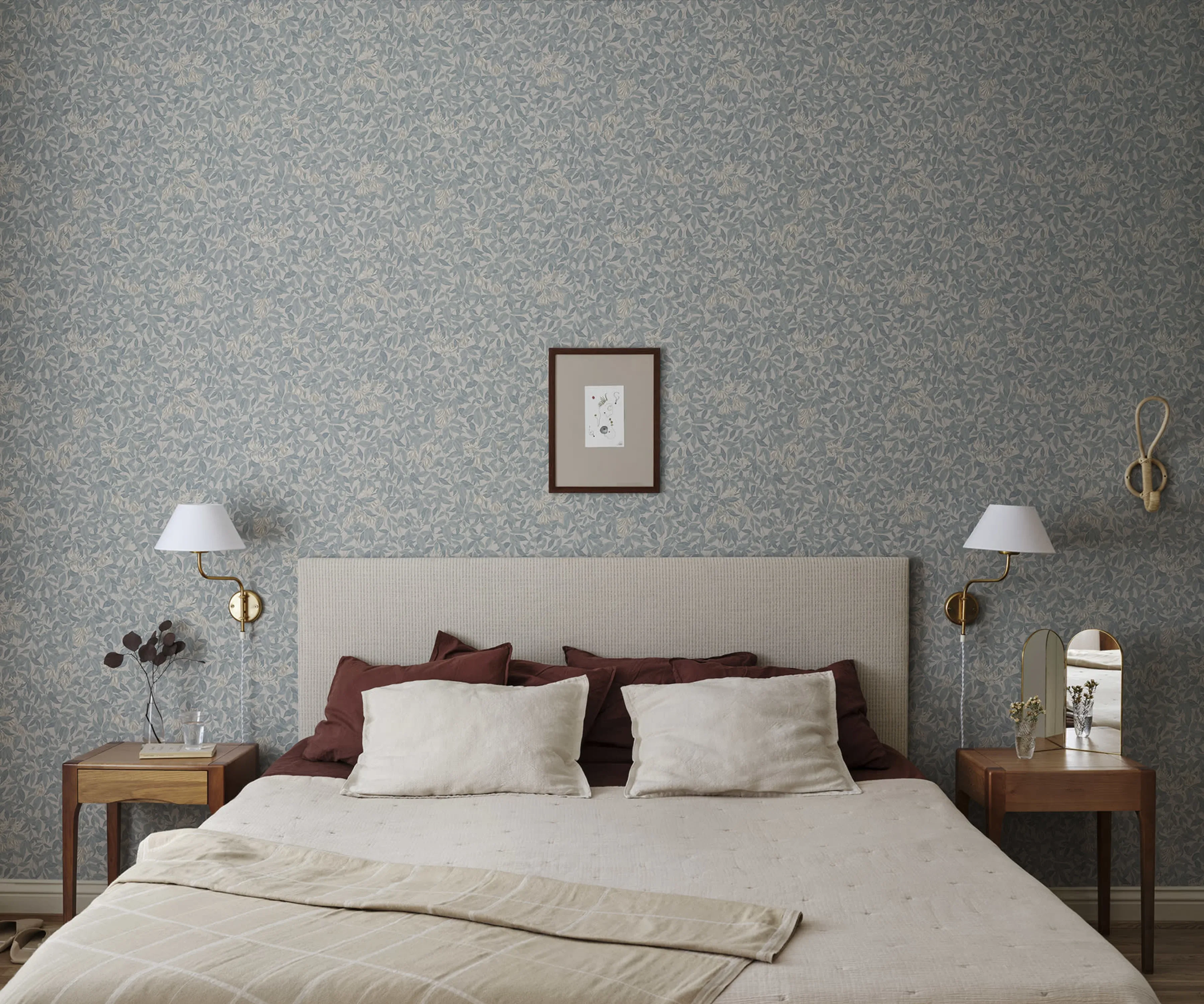 Sandberg Linnea in Misty Blue wallpaper (838-36)