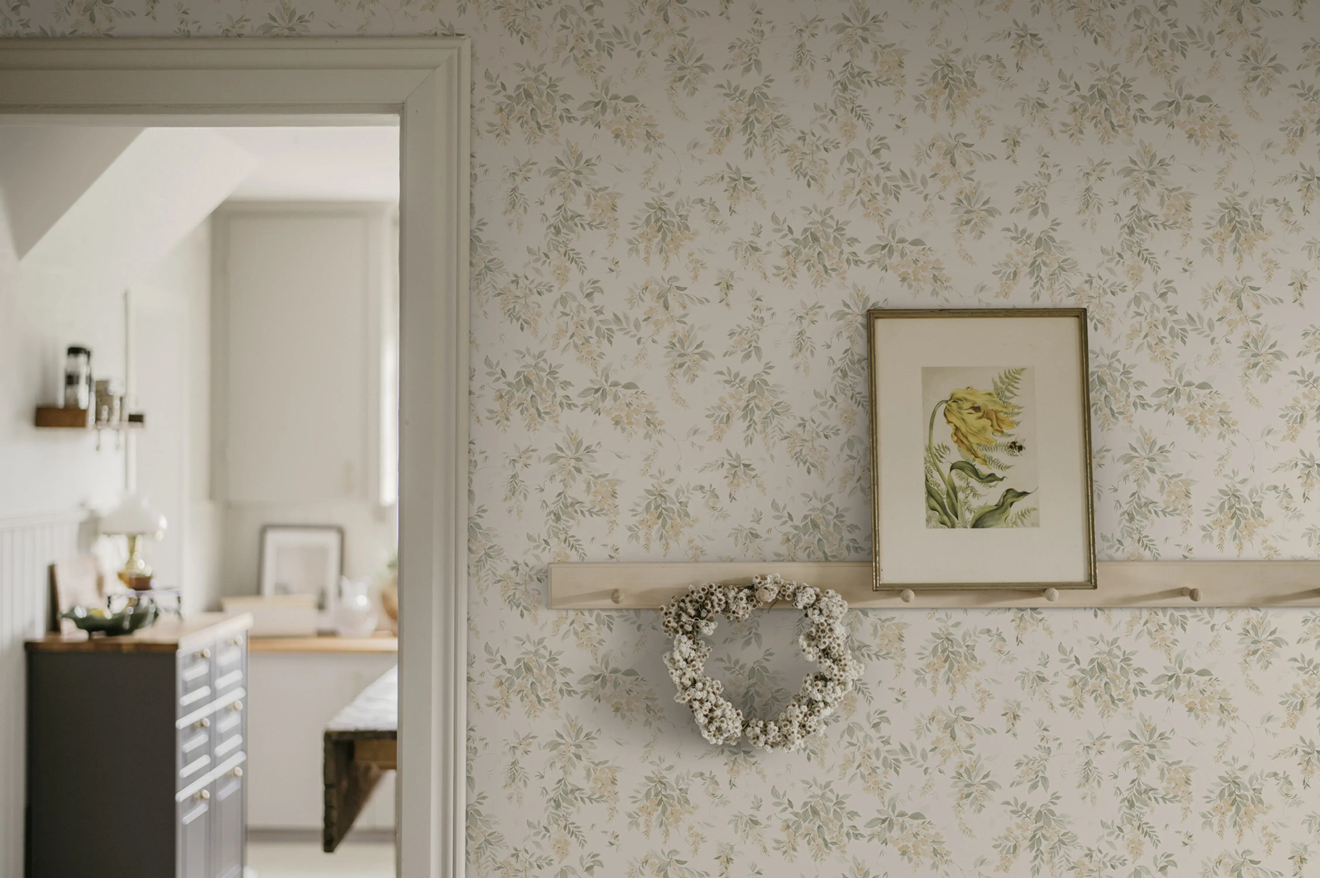 Sandberg Lovisa in Spring Green wallpaper (S10505)