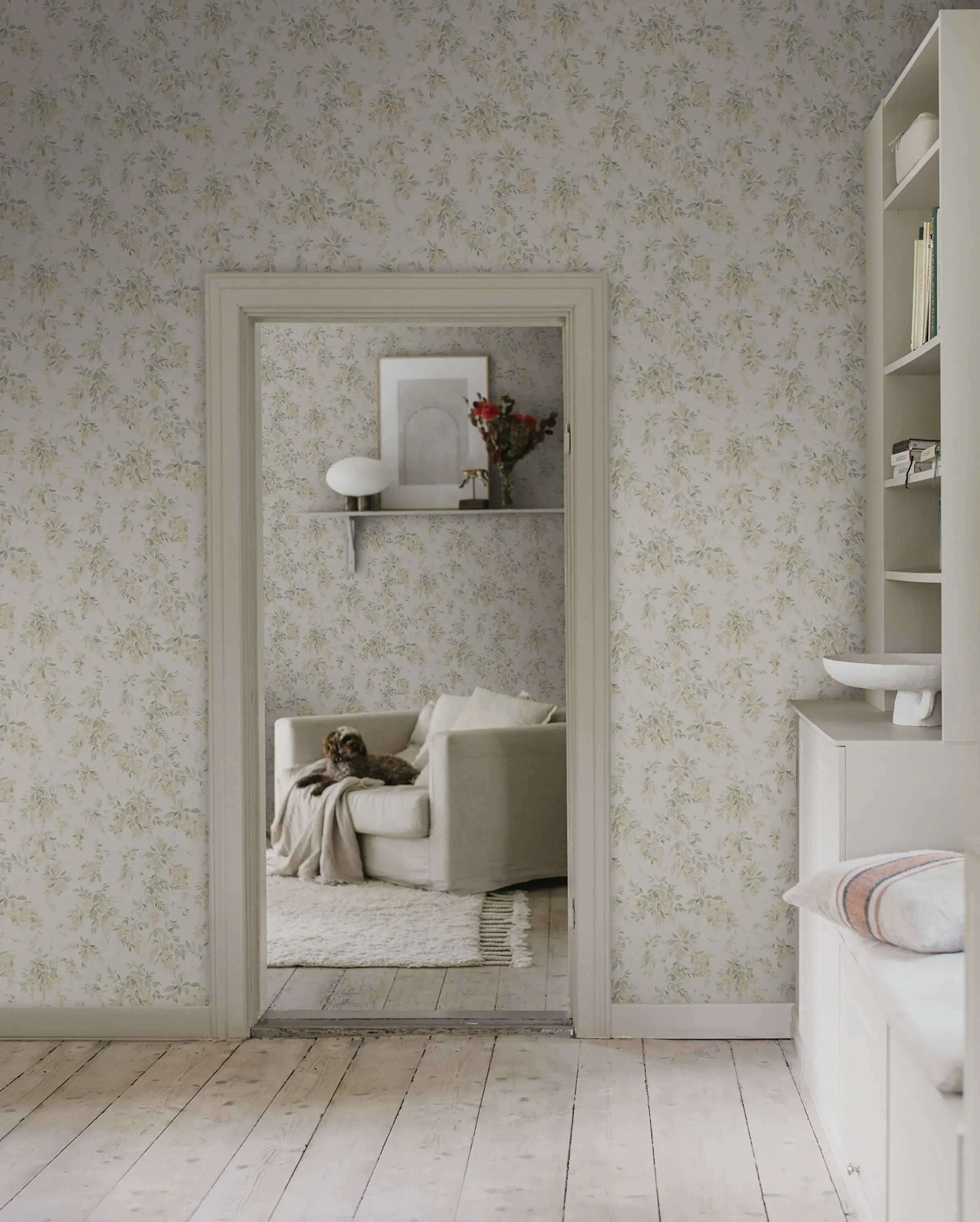 Sandberg Lovisa in Spring Green wallpaper (S10505)