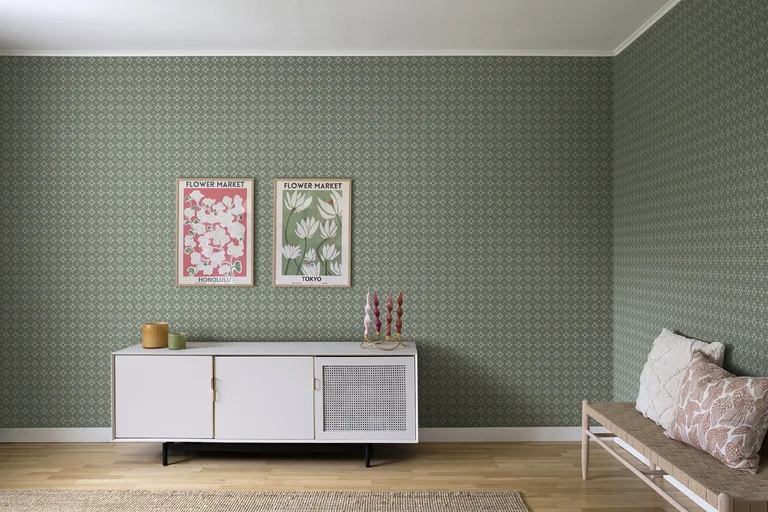 Sandberg Lyckan in Emerald wallpaper (S10153)