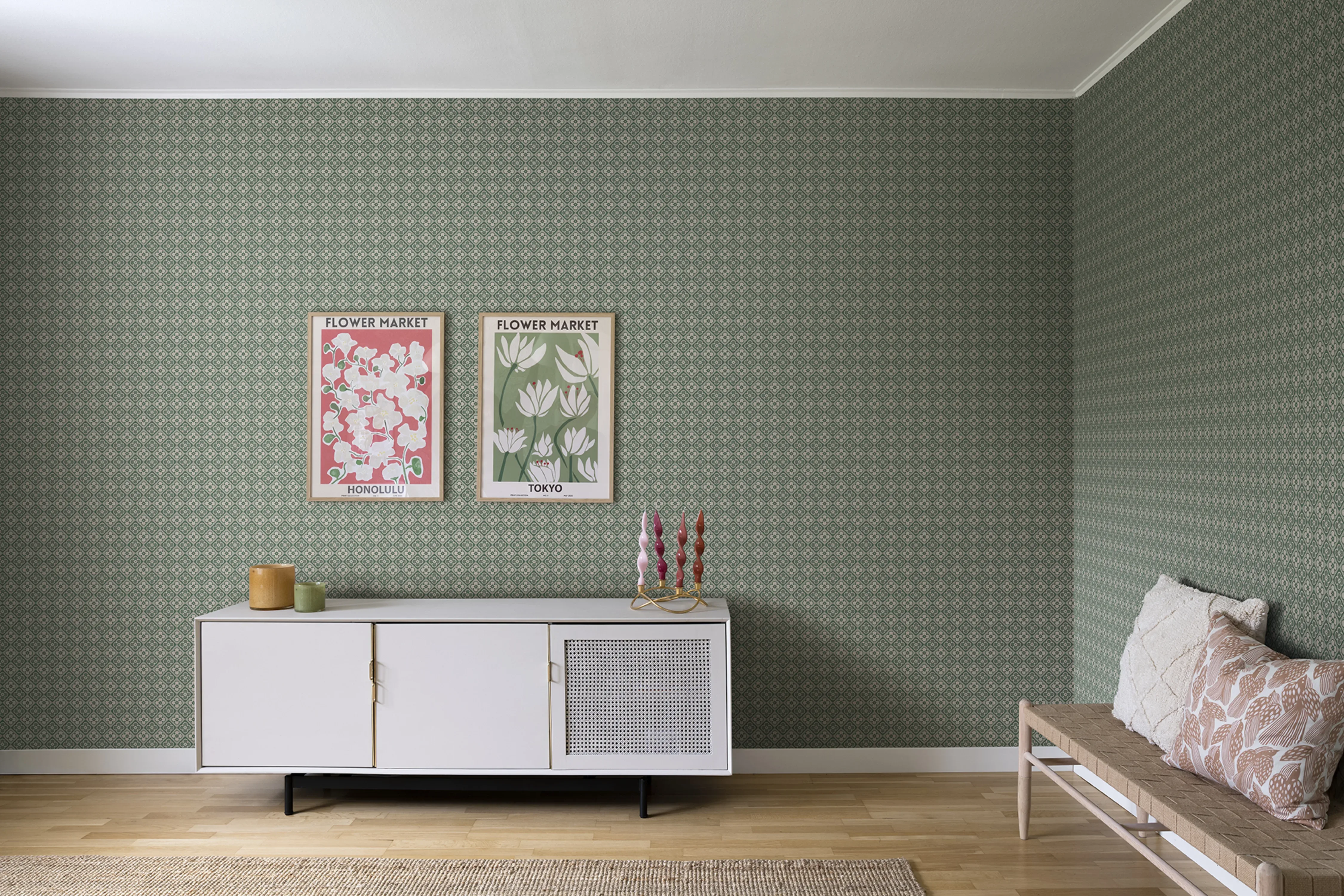 Sandberg Lyckan in Emerald wallpaper (S10153)