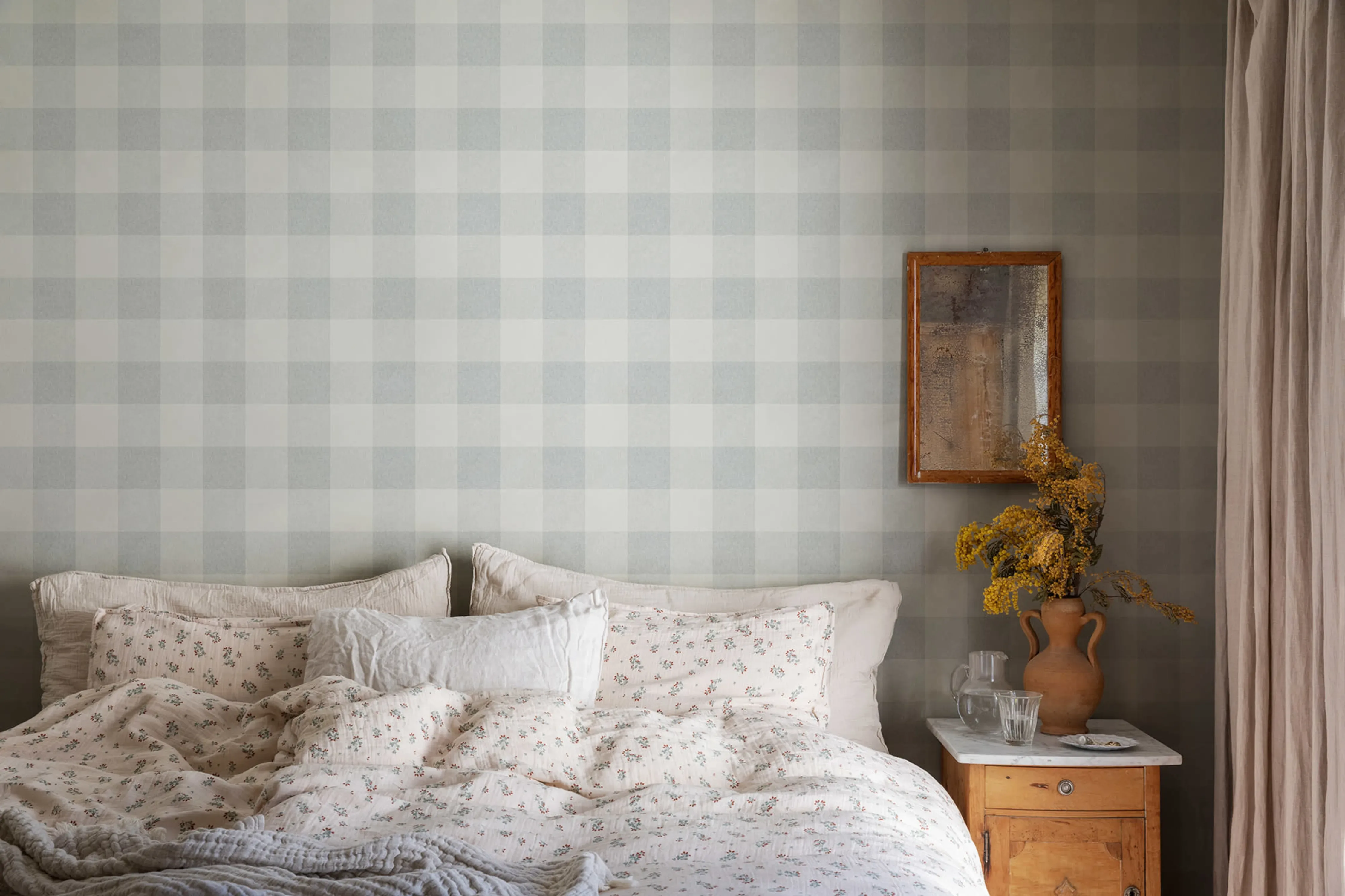 Sandberg Lykke in Misty Blue wallpaper (S10229)