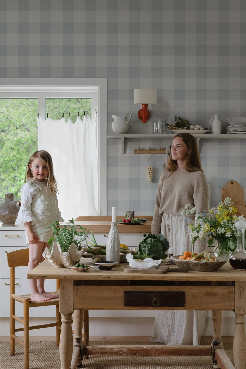 Sandberg Lykke in Misty Blue wallpaper (S10229)