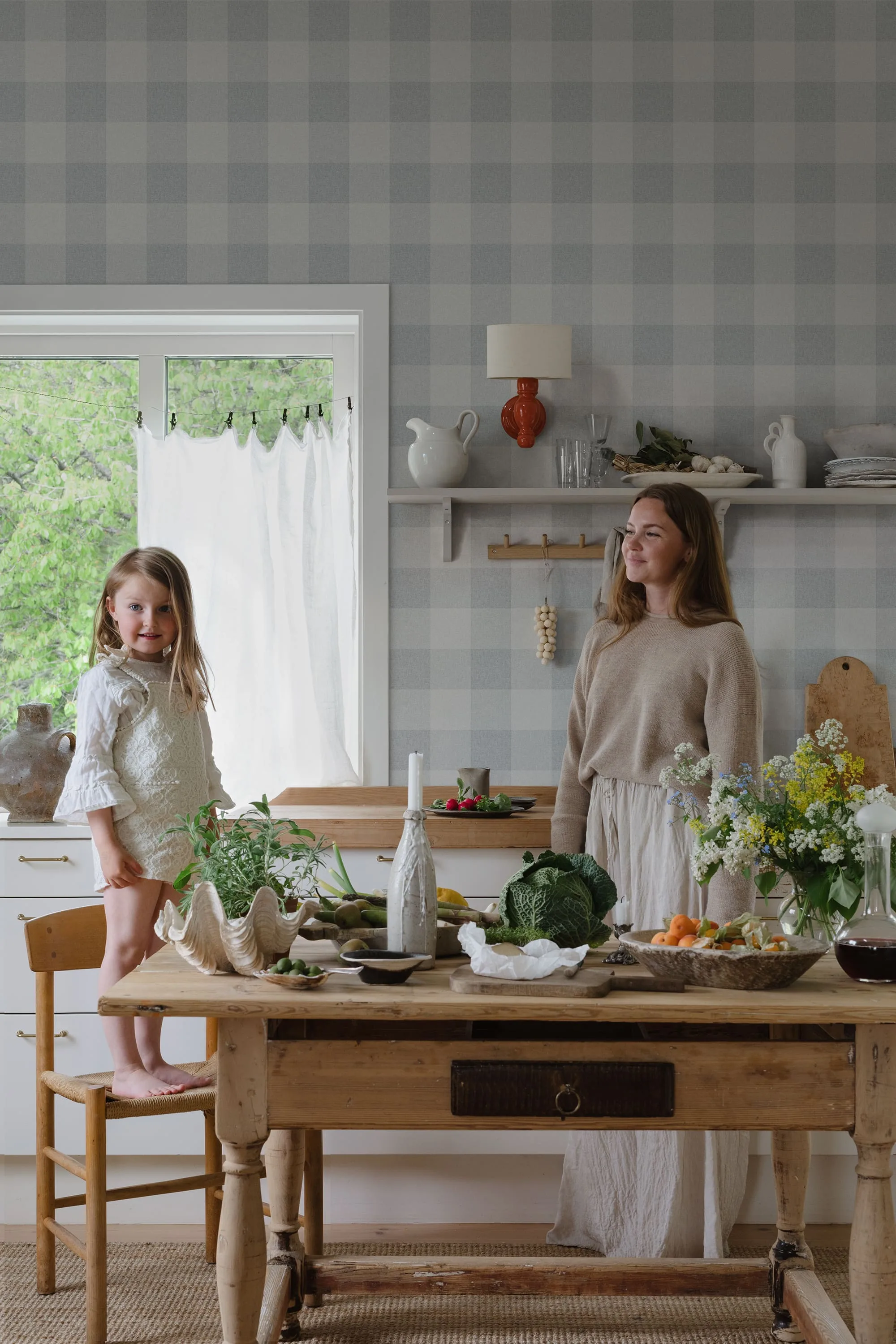 Sandberg Lykke in Misty Blue wallpaper (S10229)