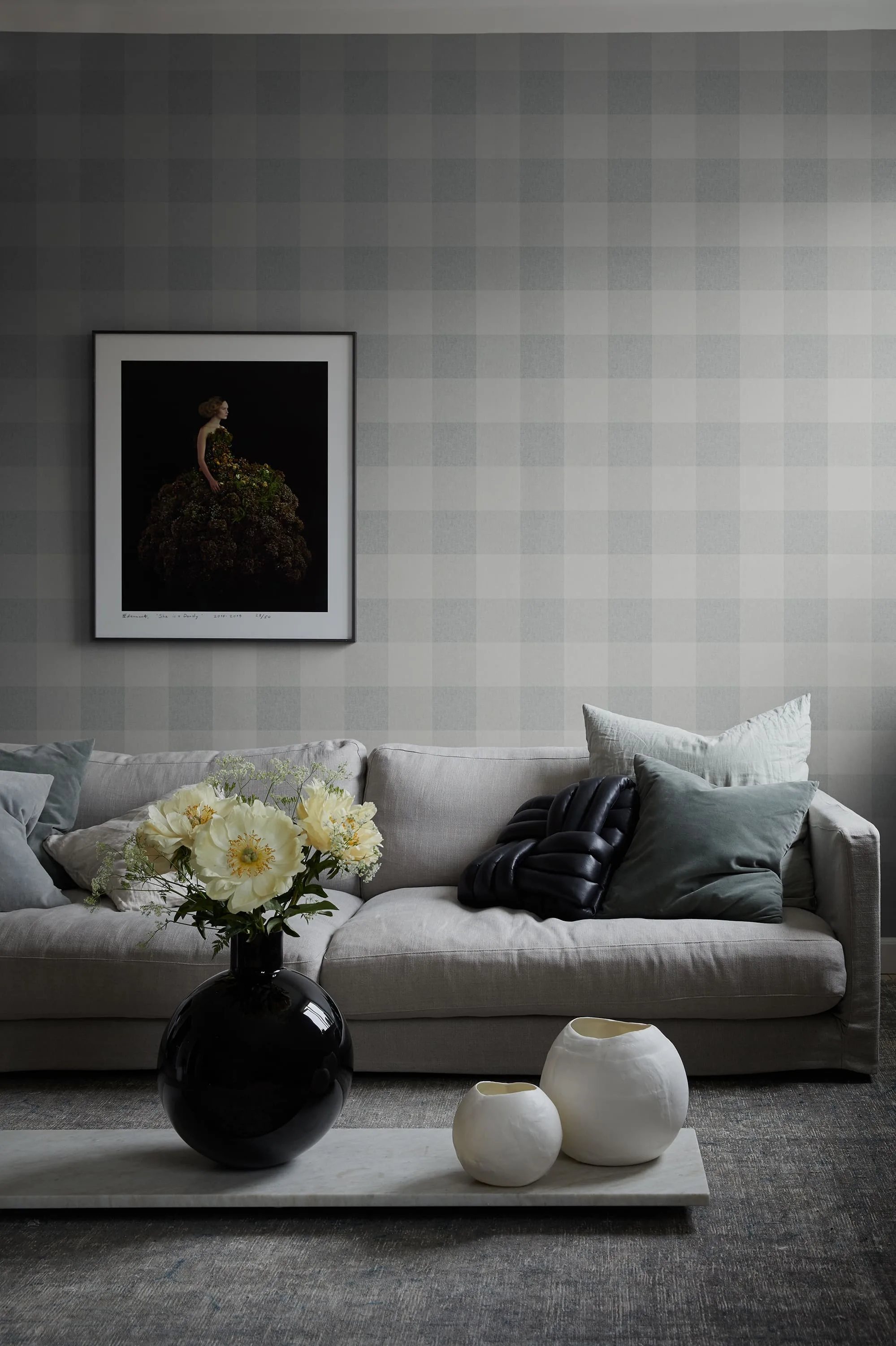 Sandberg Lykke in Misty Blue wallpaper (S10229)