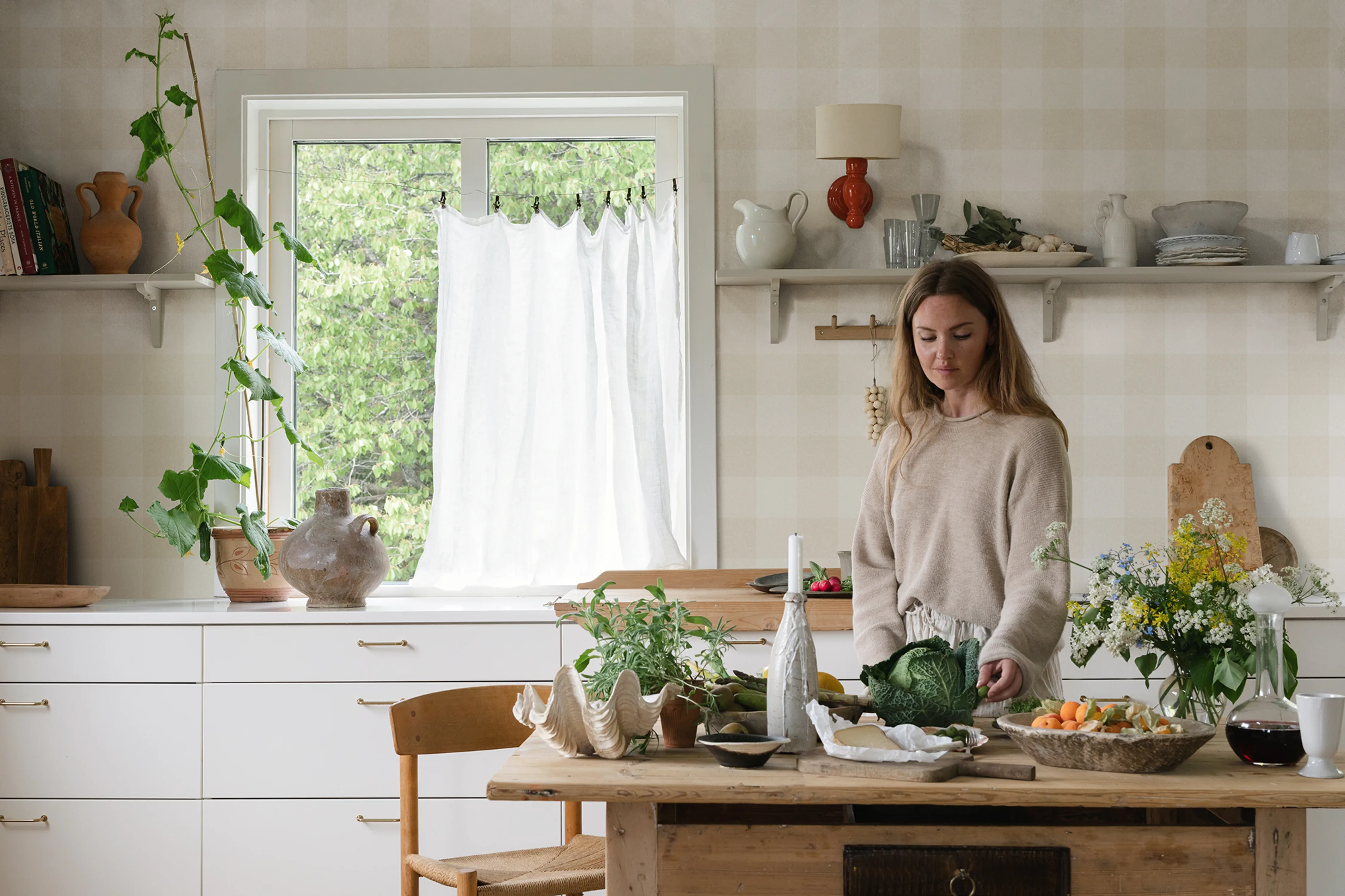 Sandberg Lykke in Oat wallpaper (S10214)