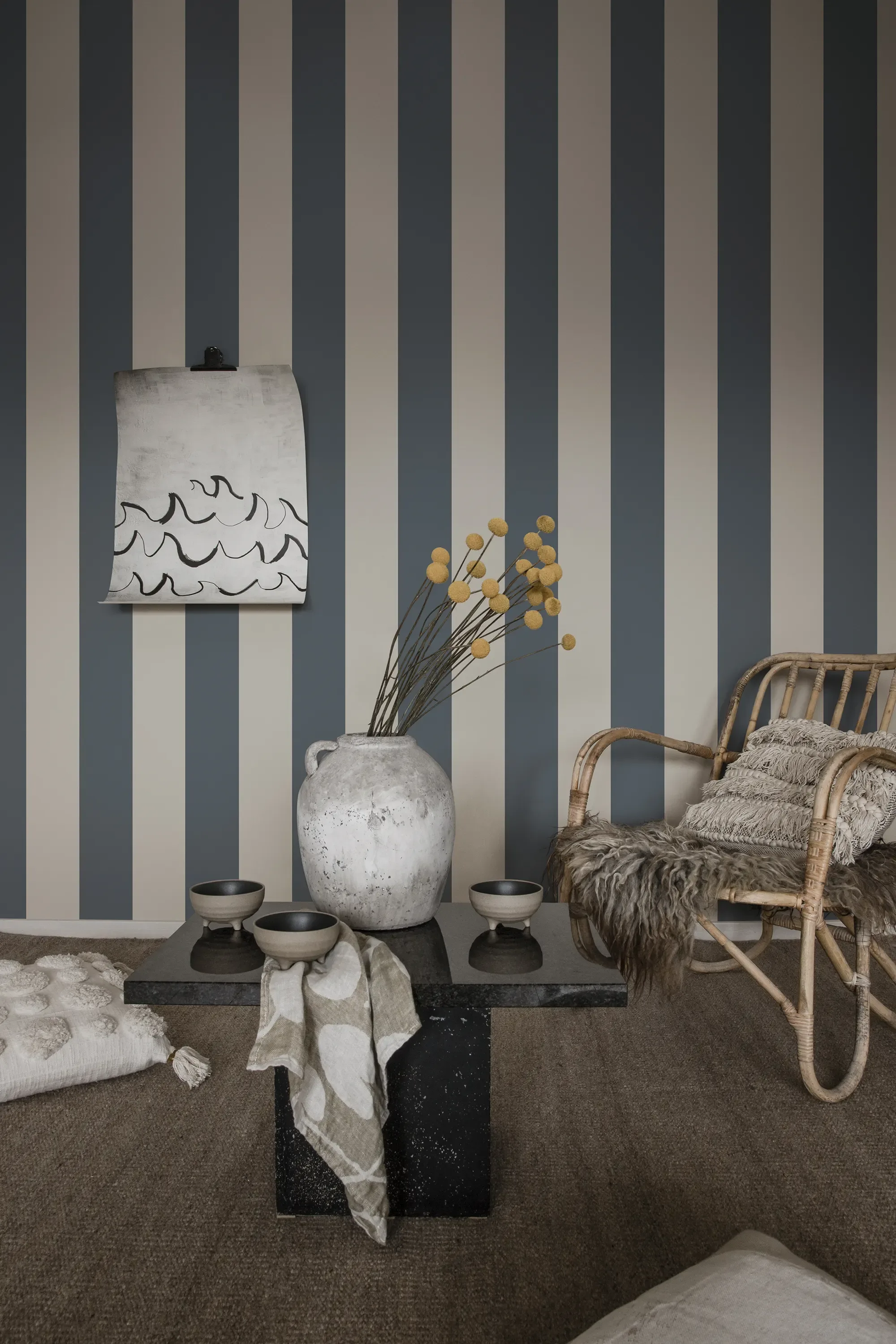 Sandberg Magnus in Indigo Blue wallpaper (S10105)