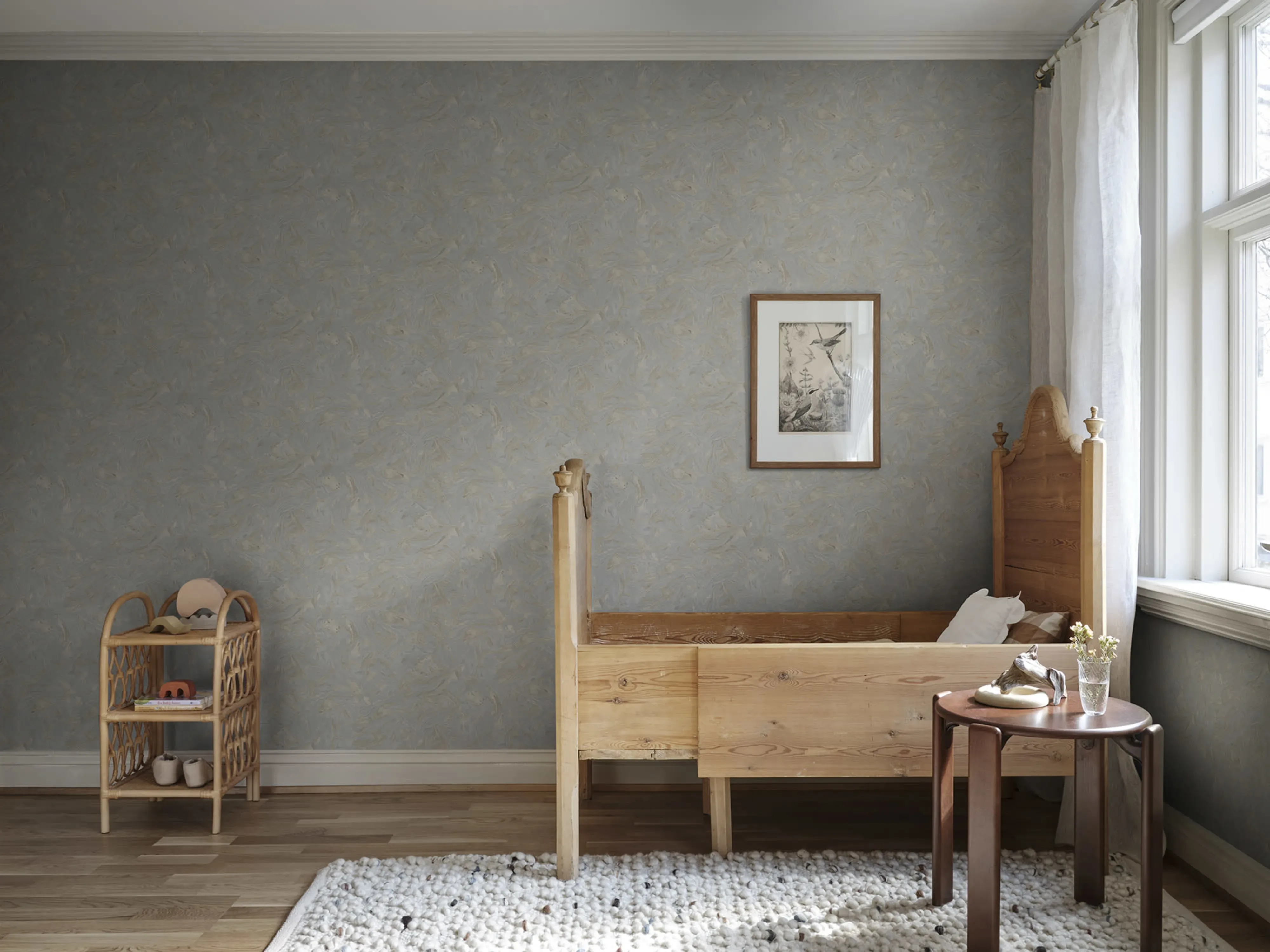 Sandberg Marion in Misty Blue wallpaper (S10333)