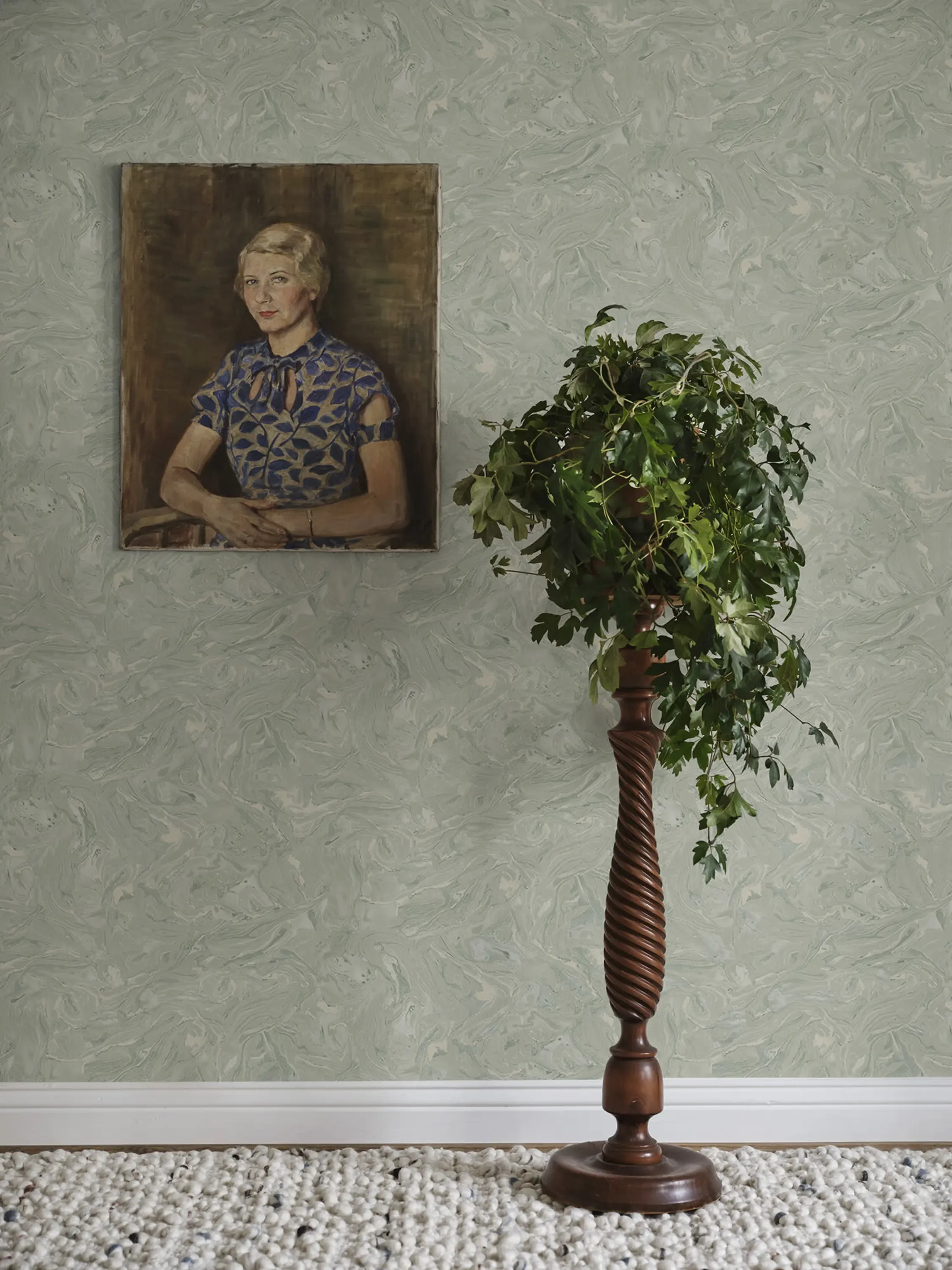 Sandberg Marion in Sage Green wallpaper (S10332)