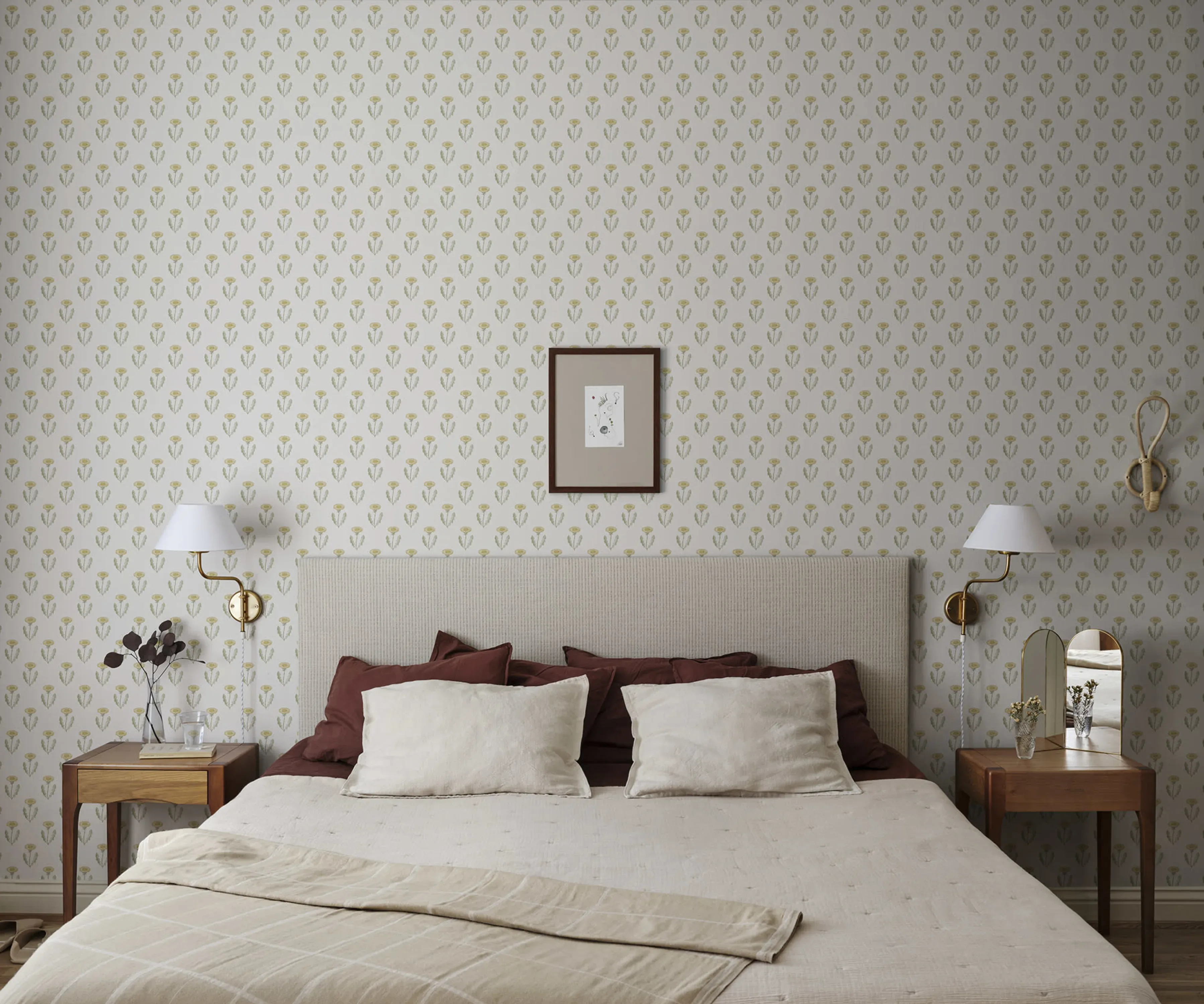 Sandberg Maskrosen in Spring Green wallpaper (S10137)