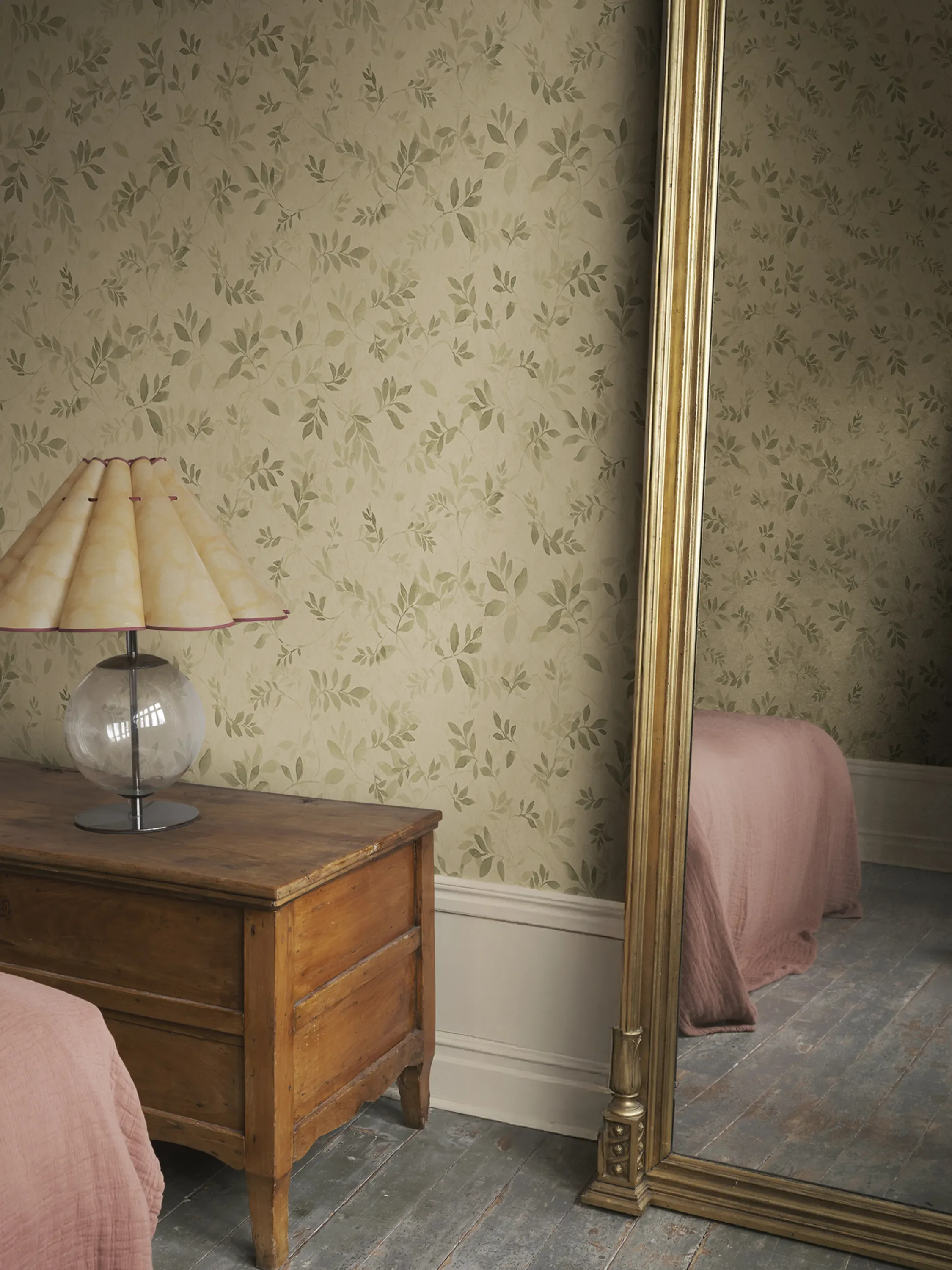 Sandberg Mila in Olive Green wallpaper (S10676)
