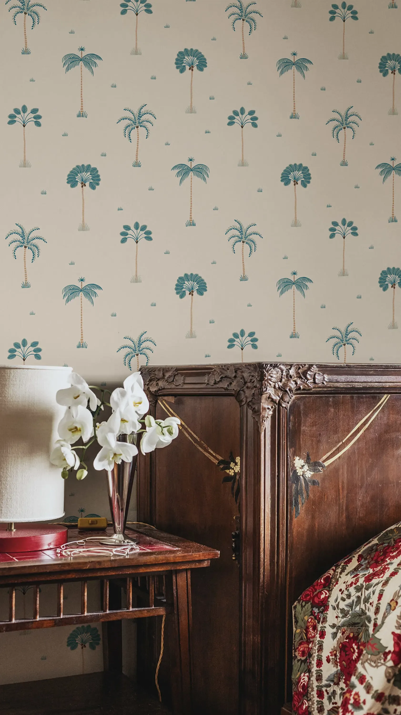 Sandberg Milo in Misty Blue wallpaper (S10437)