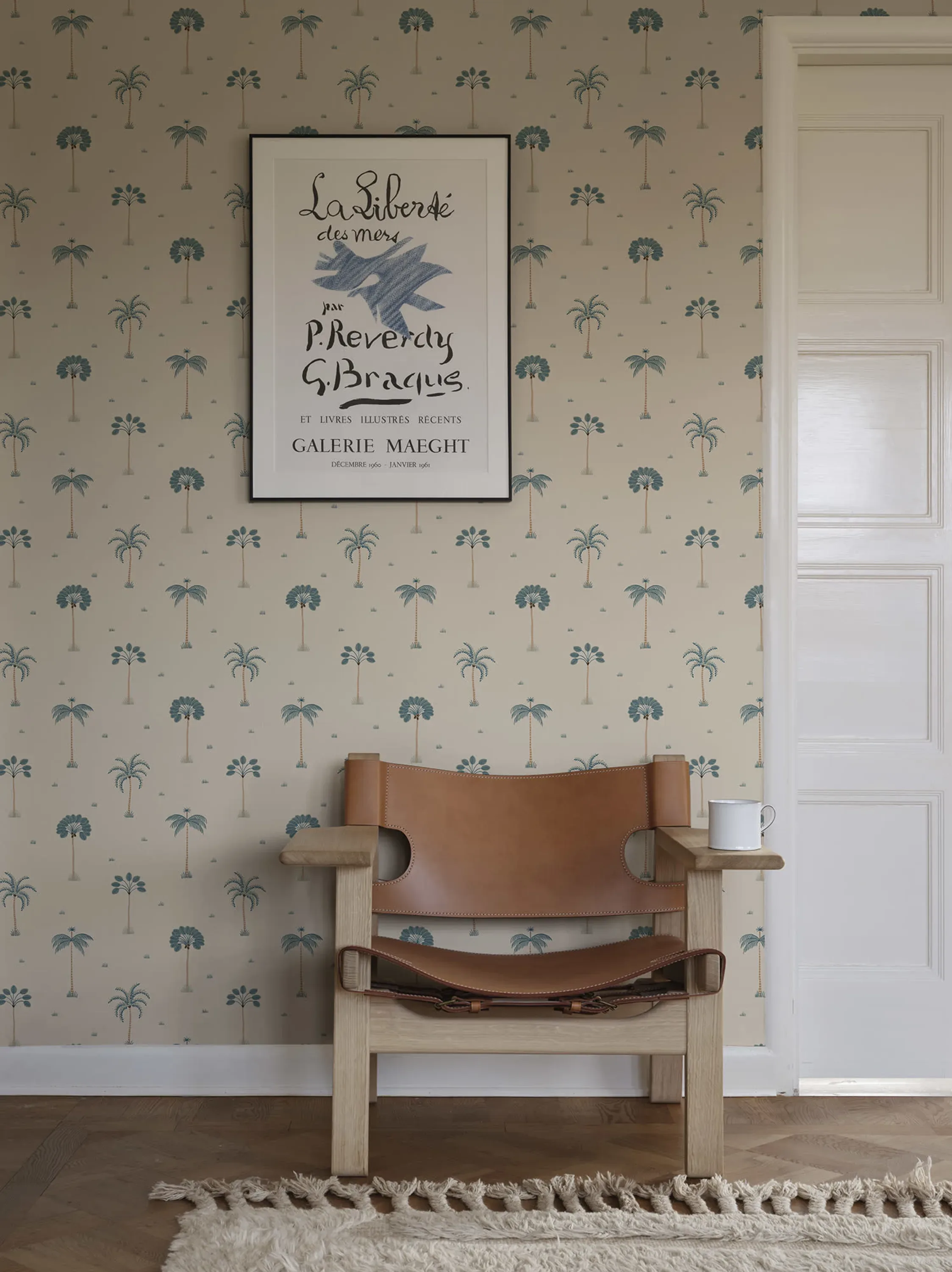 Sandberg Milo in Misty Blue wallpaper (S10437)