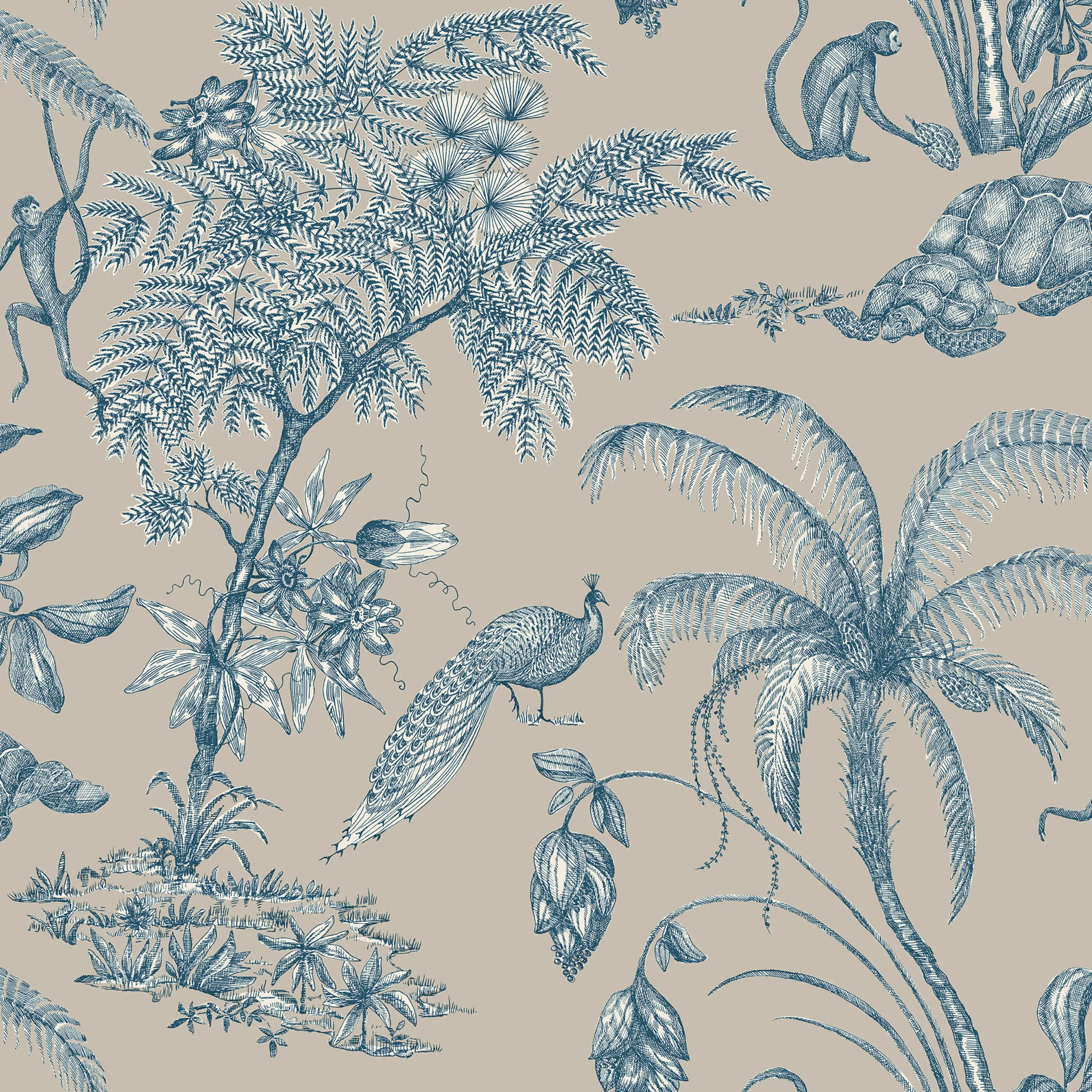 Sandberg Moa in Indigo Blue wallpaper (S10431)