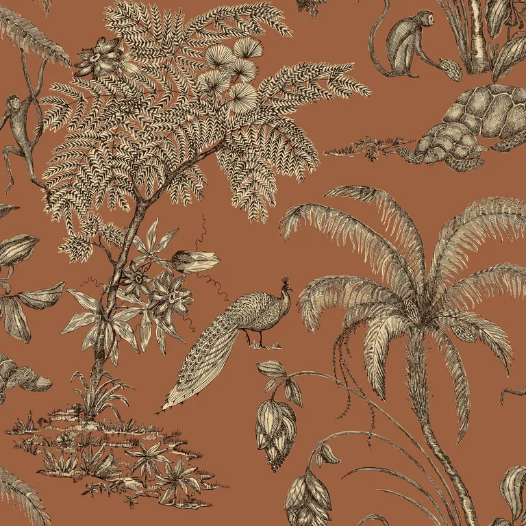 Sandberg Moa in Terracotta wallpaper (S10432)