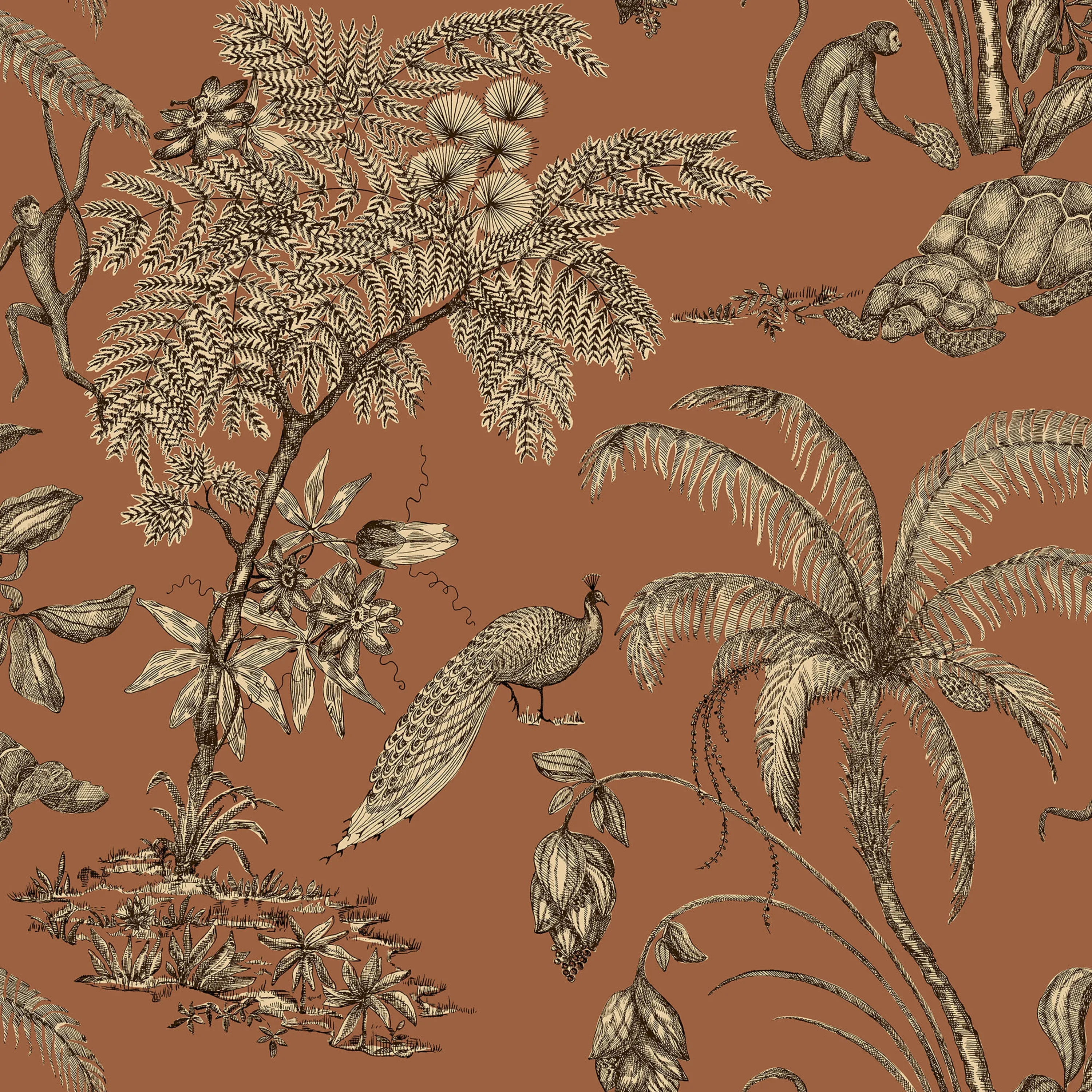 Sandberg Moa in Terracotta wallpaper (S10432)