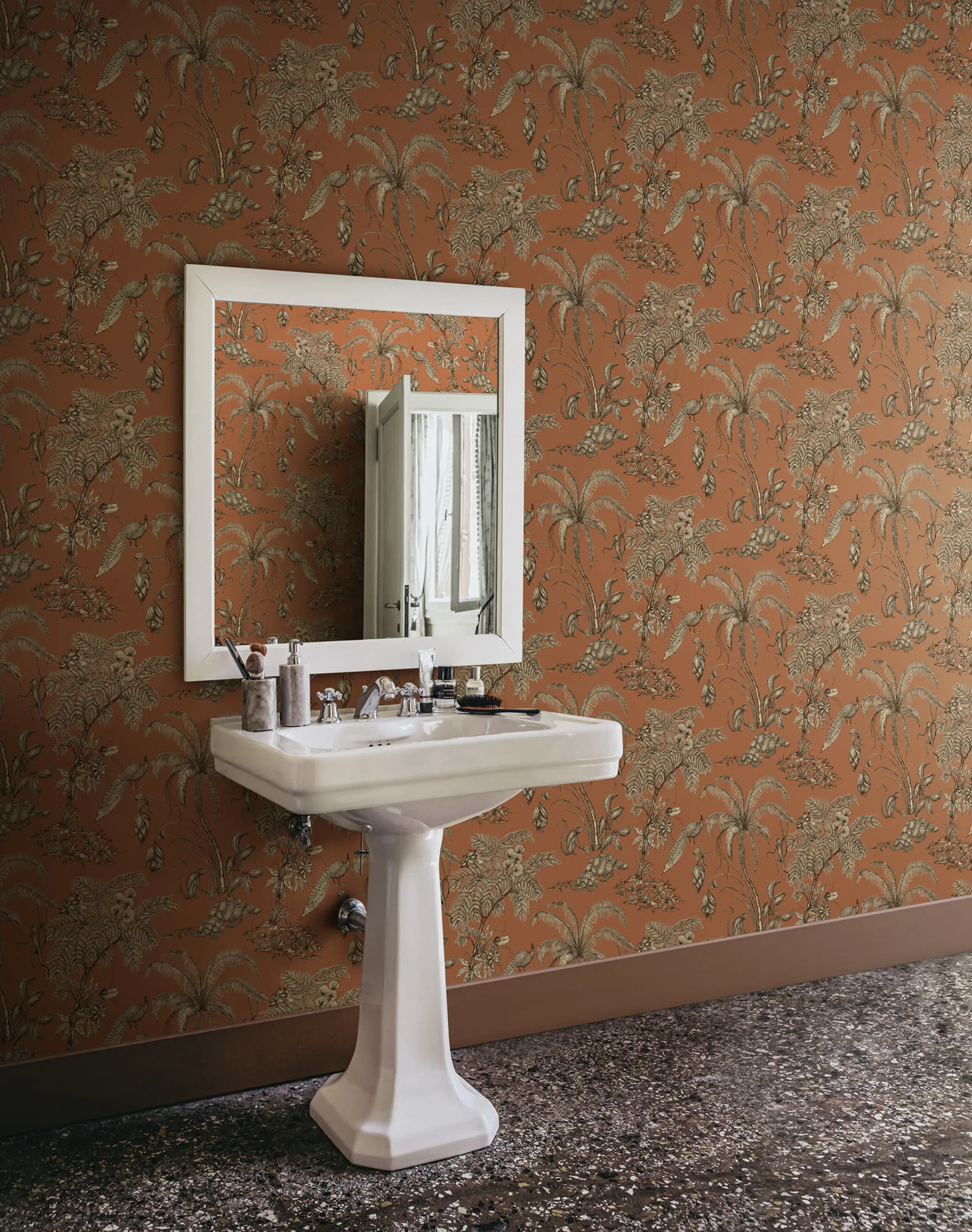 Sandberg Moa in Terracotta wallpaper (S10432)