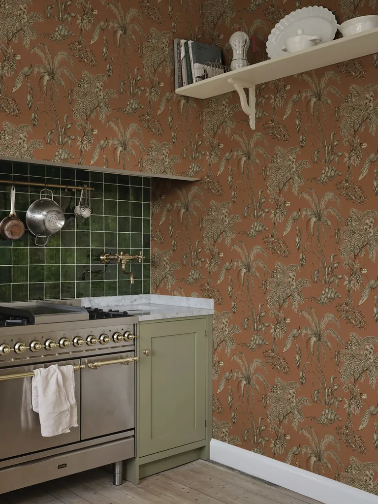 Sandberg Moa in Terracotta wallpaper (S10432)