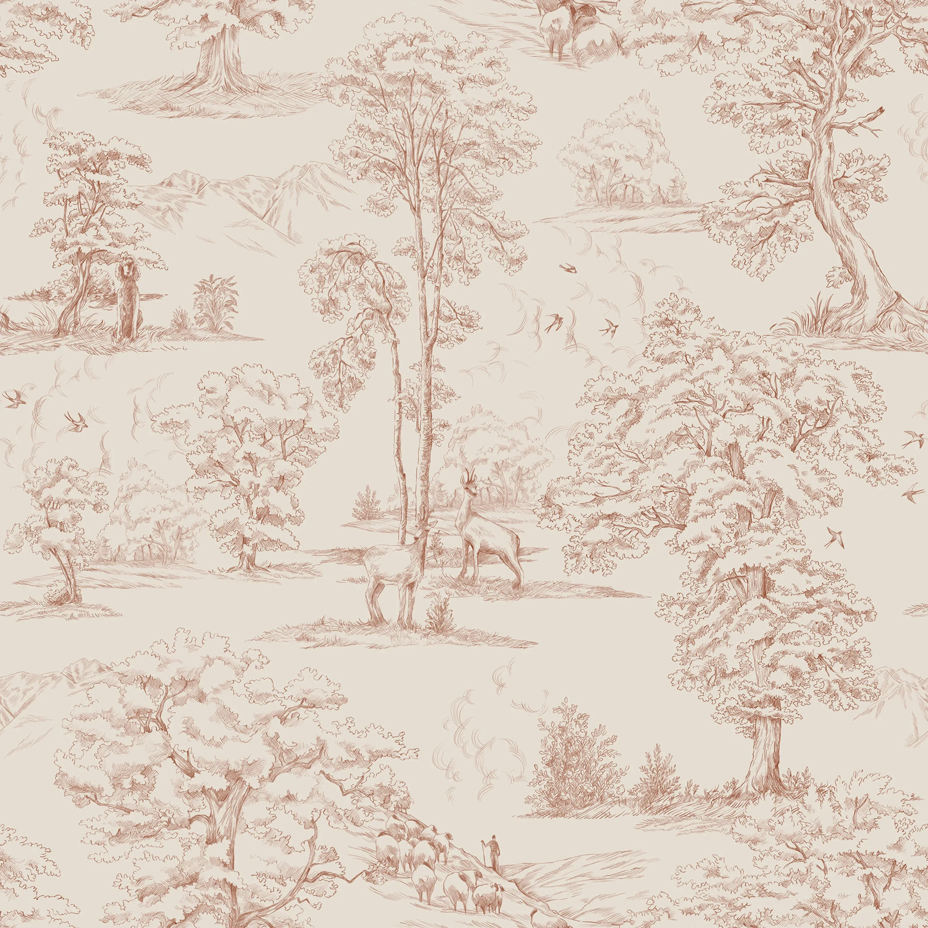 Sandberg Montfort in Terracotta wallpaper (S10255)