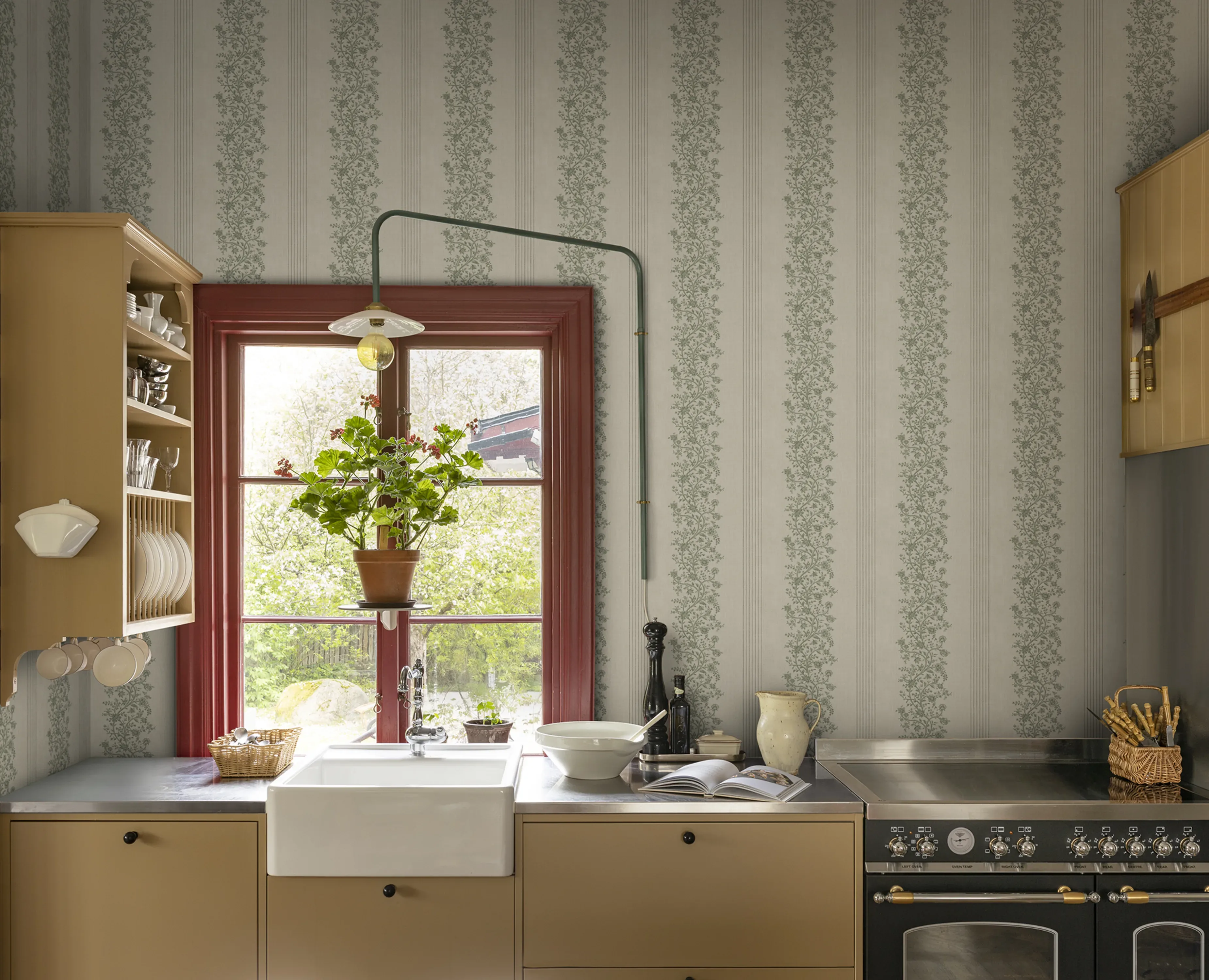 Sandberg Natalie in Green wallpaper (S10824)