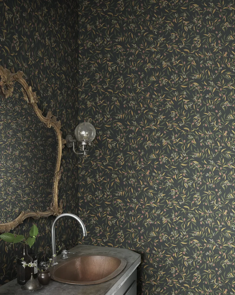 Sandberg Olivia in Charcoal wallpaper (S10807)