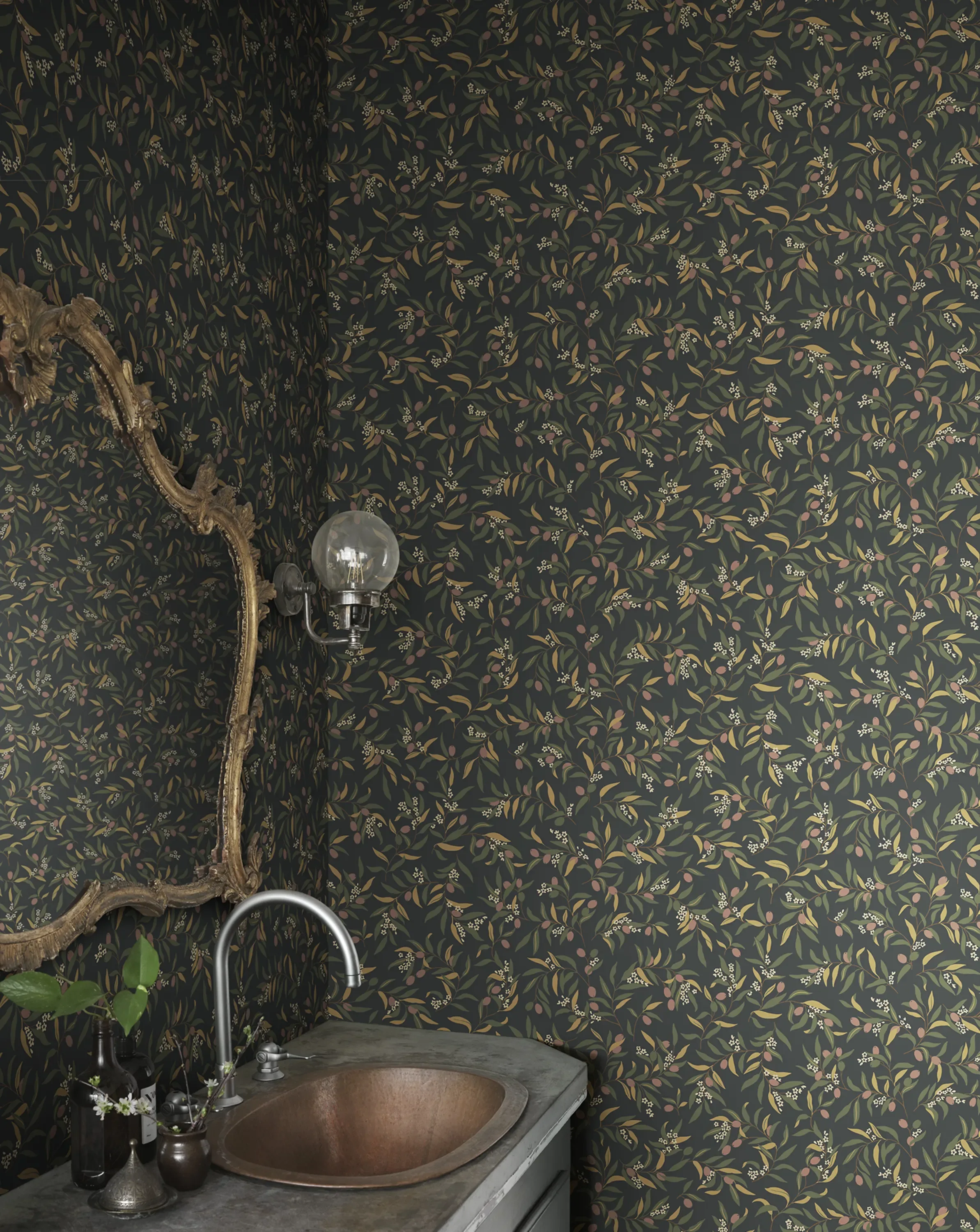 Sandberg Olivia in Charcoal wallpaper (S10807)