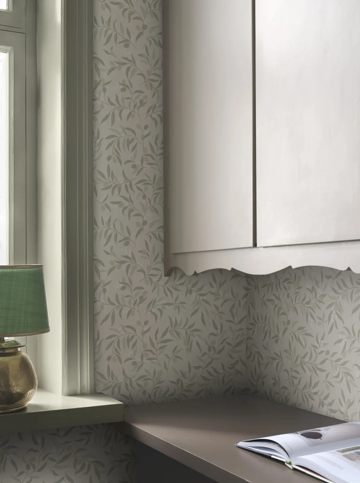 Sandberg Olivia in Sage Green wallpaper (S10679)