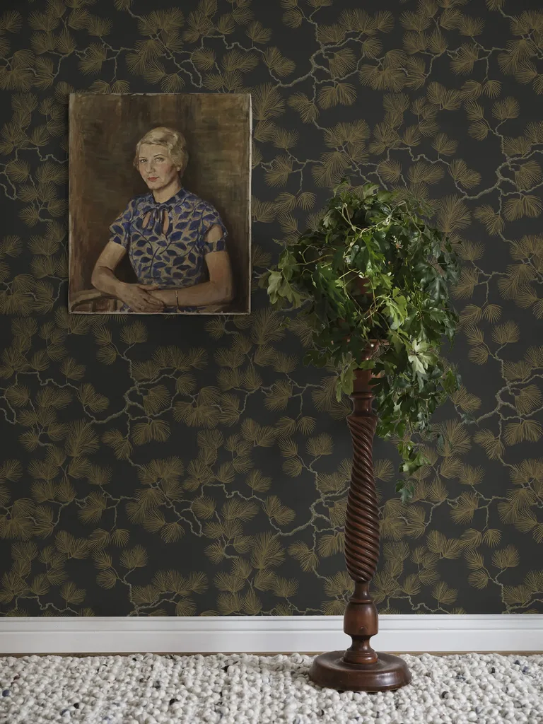 Sandberg Pine in Black wallpaper (804-99)