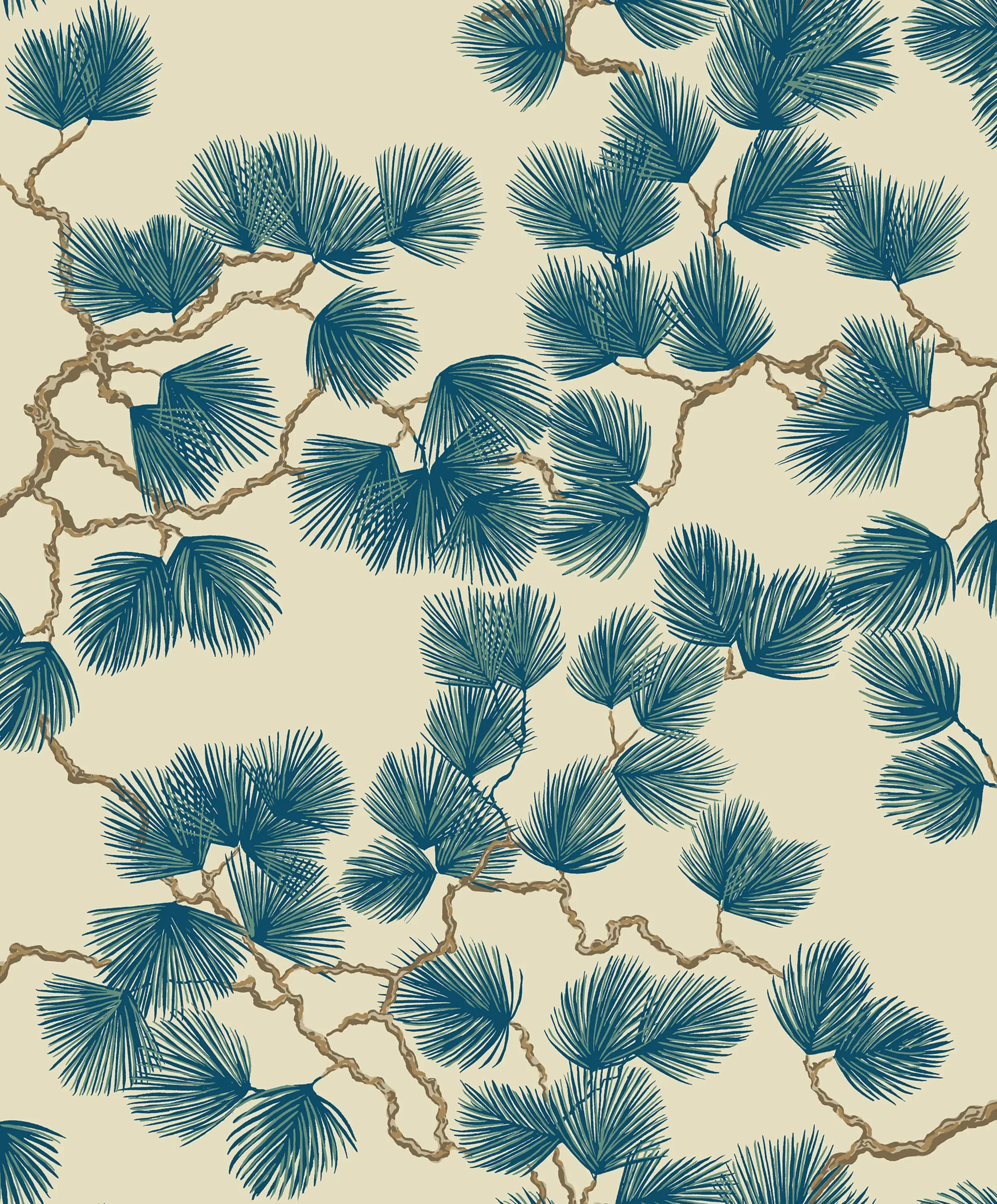 Sandberg Pine in Blue wallpaper (S10327)