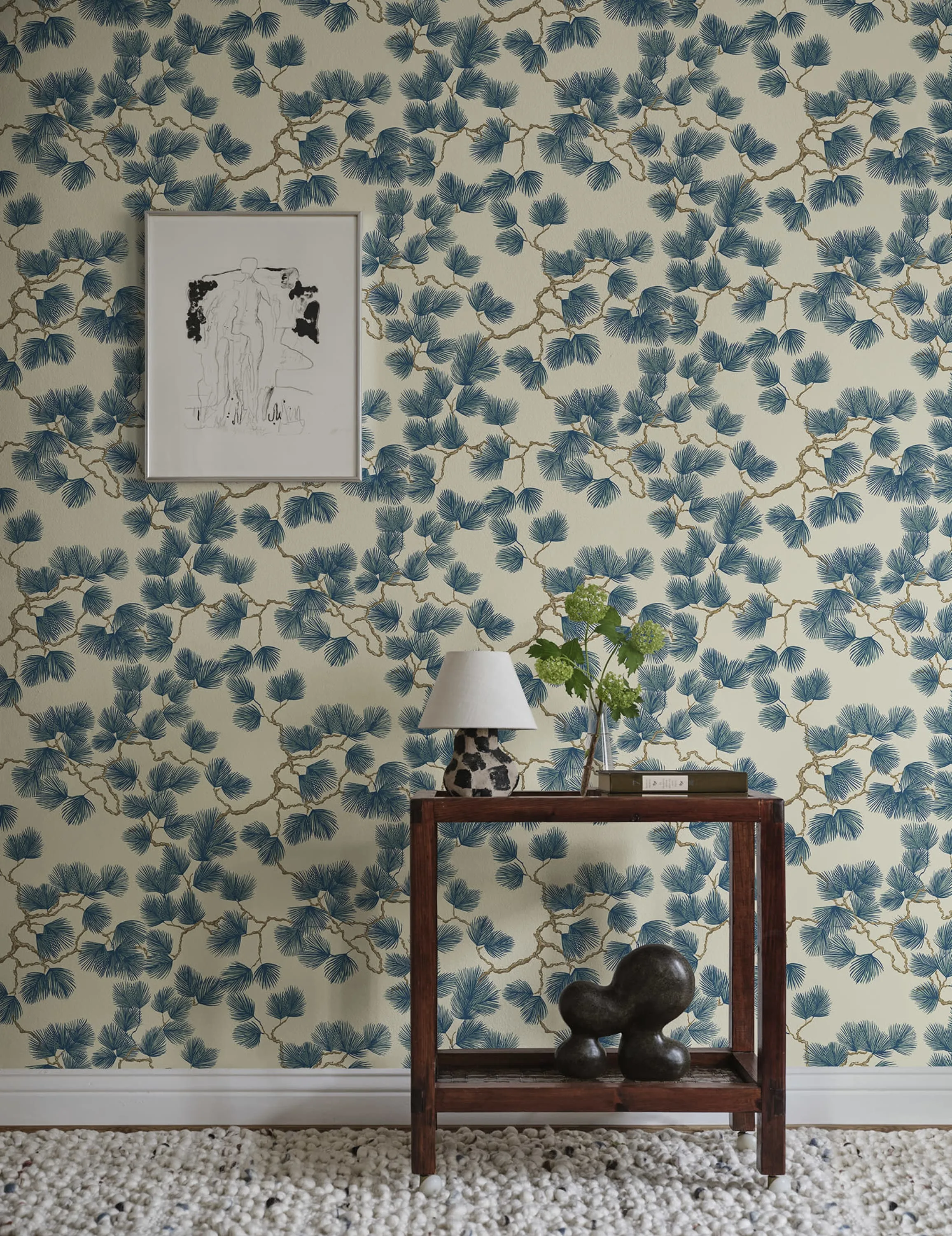Sandberg Pine in Blue wallpaper (S10327)