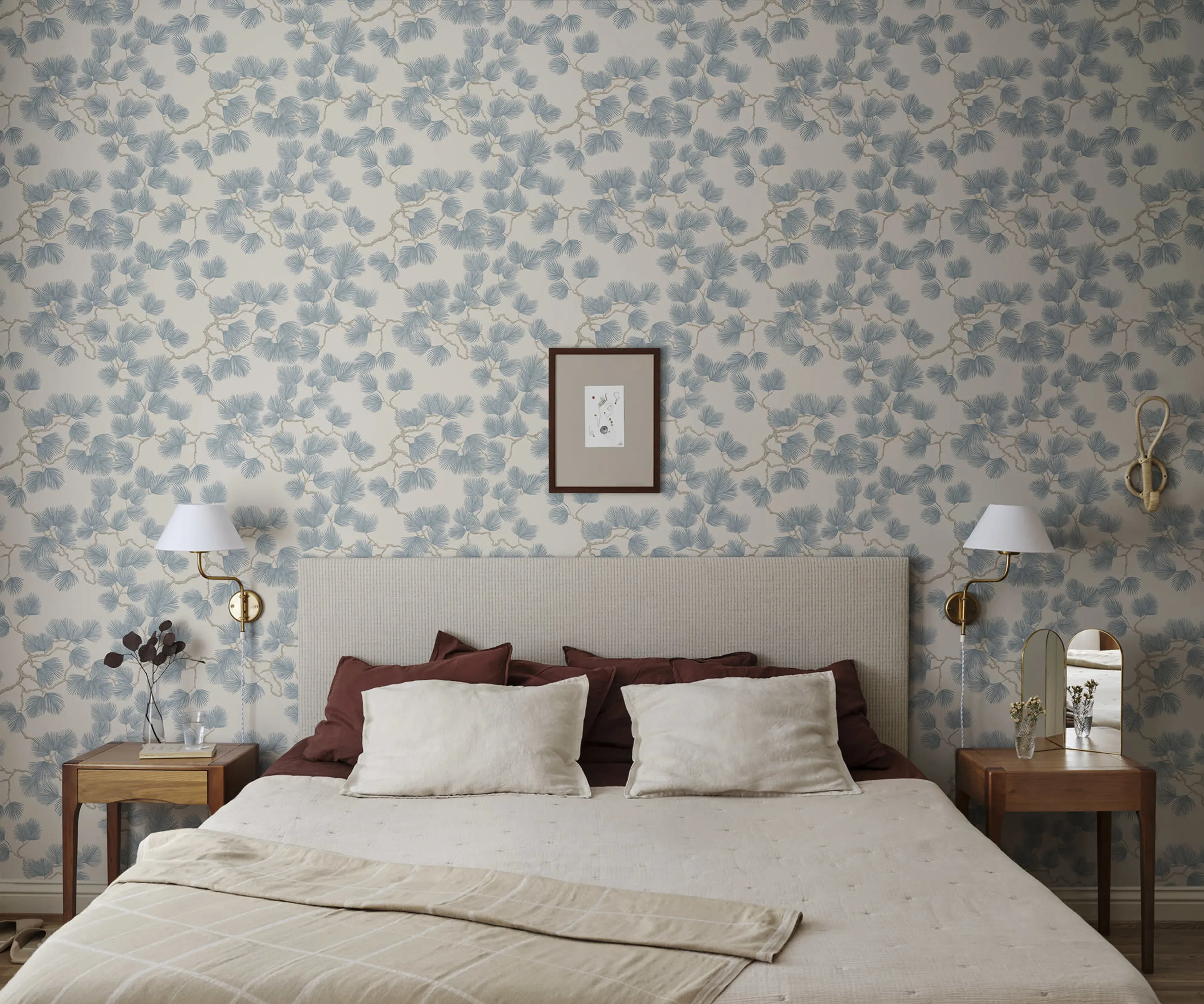 Sandberg Pine in Misty Blue wallpaper (S10328)