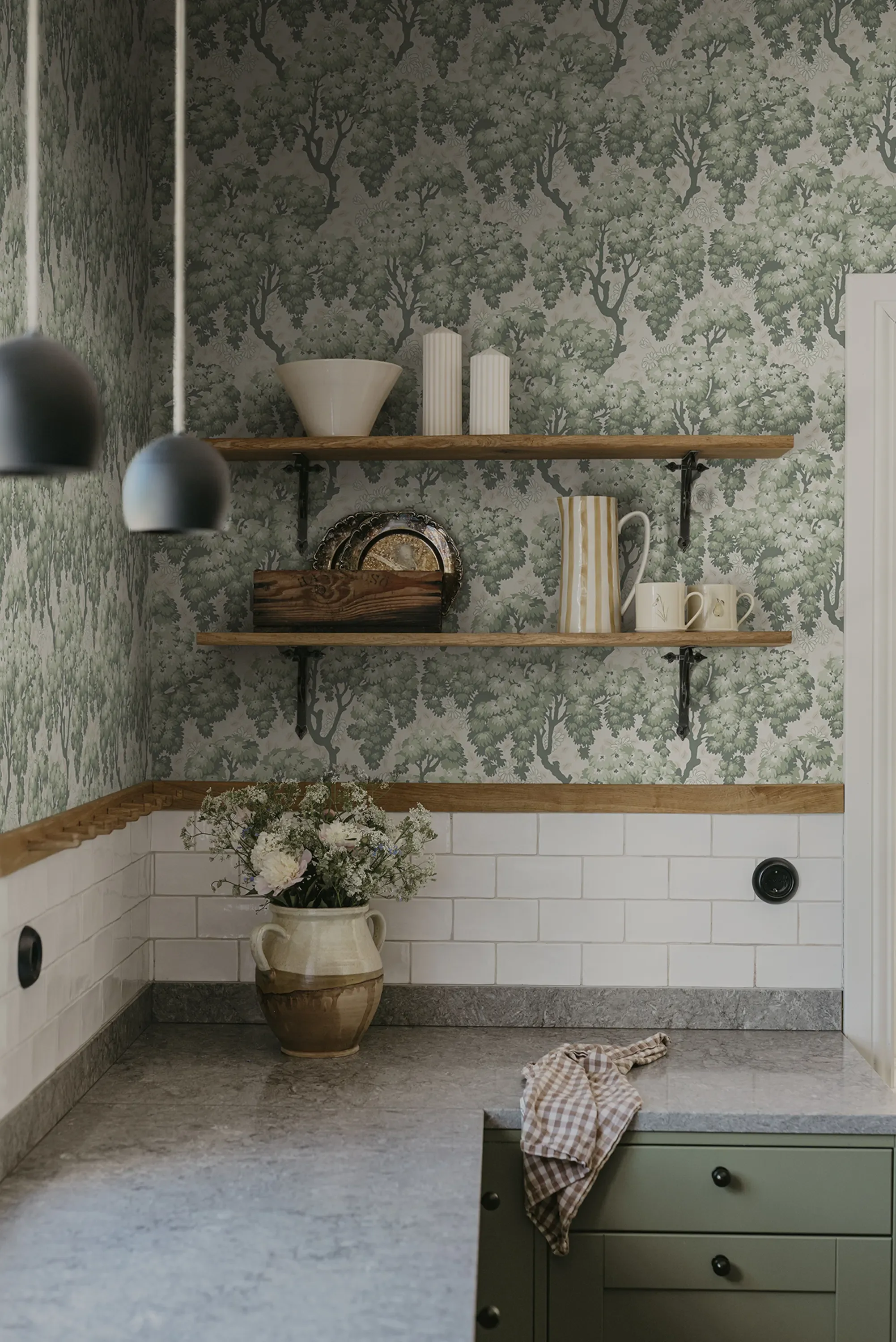 Sandberg Ragnvi in Green wallpaper (S10564)