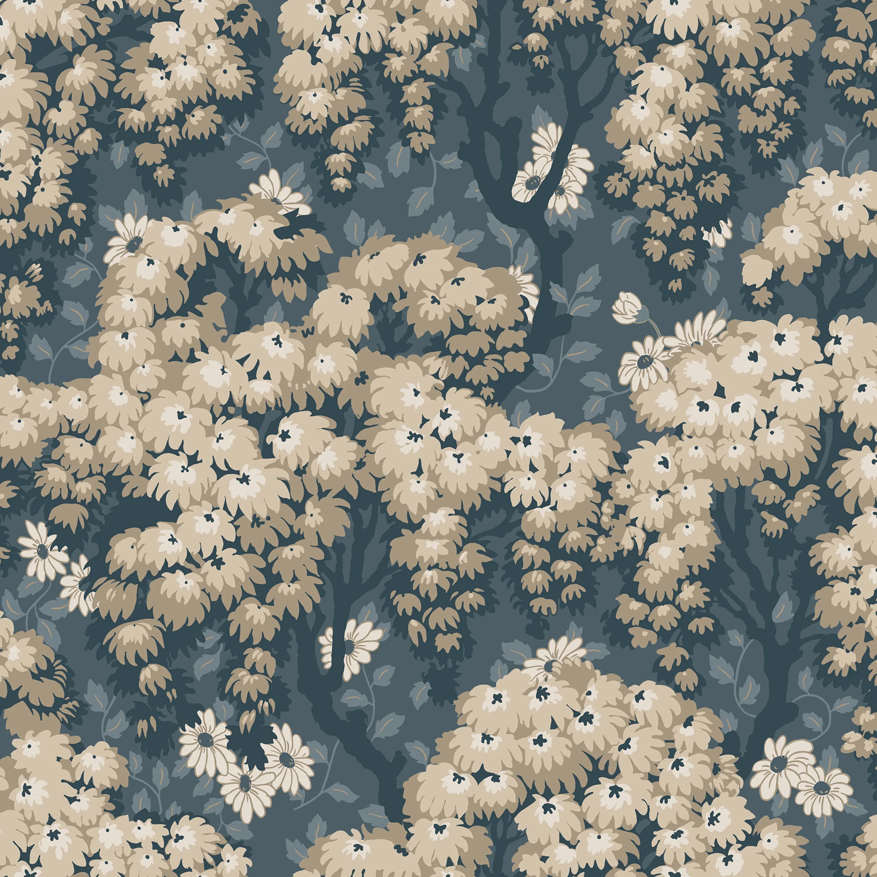 Sandberg Ragnvi in Midnight Blue wallpaper (S10566)