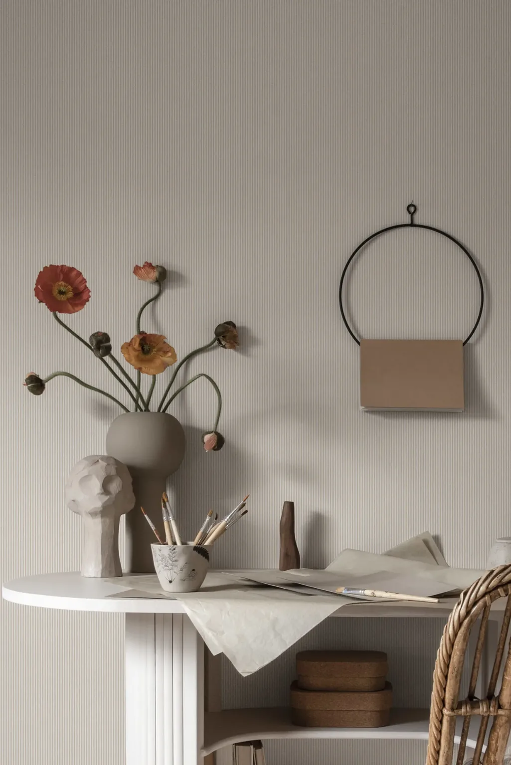 Sandberg Rand in Sandstone wallpaper (S10288)