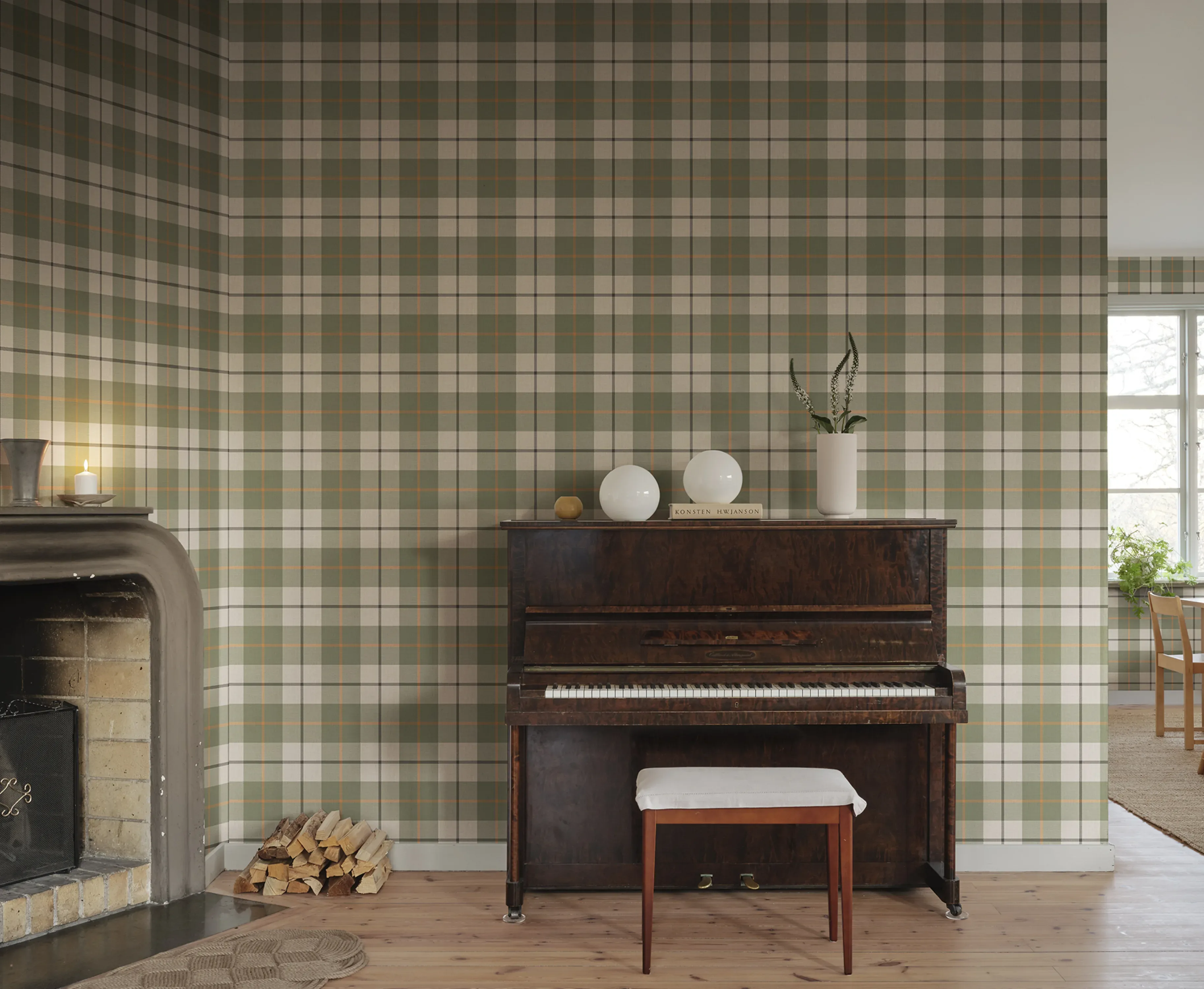 Sandberg Ranold in Green wallpaper (S10752)