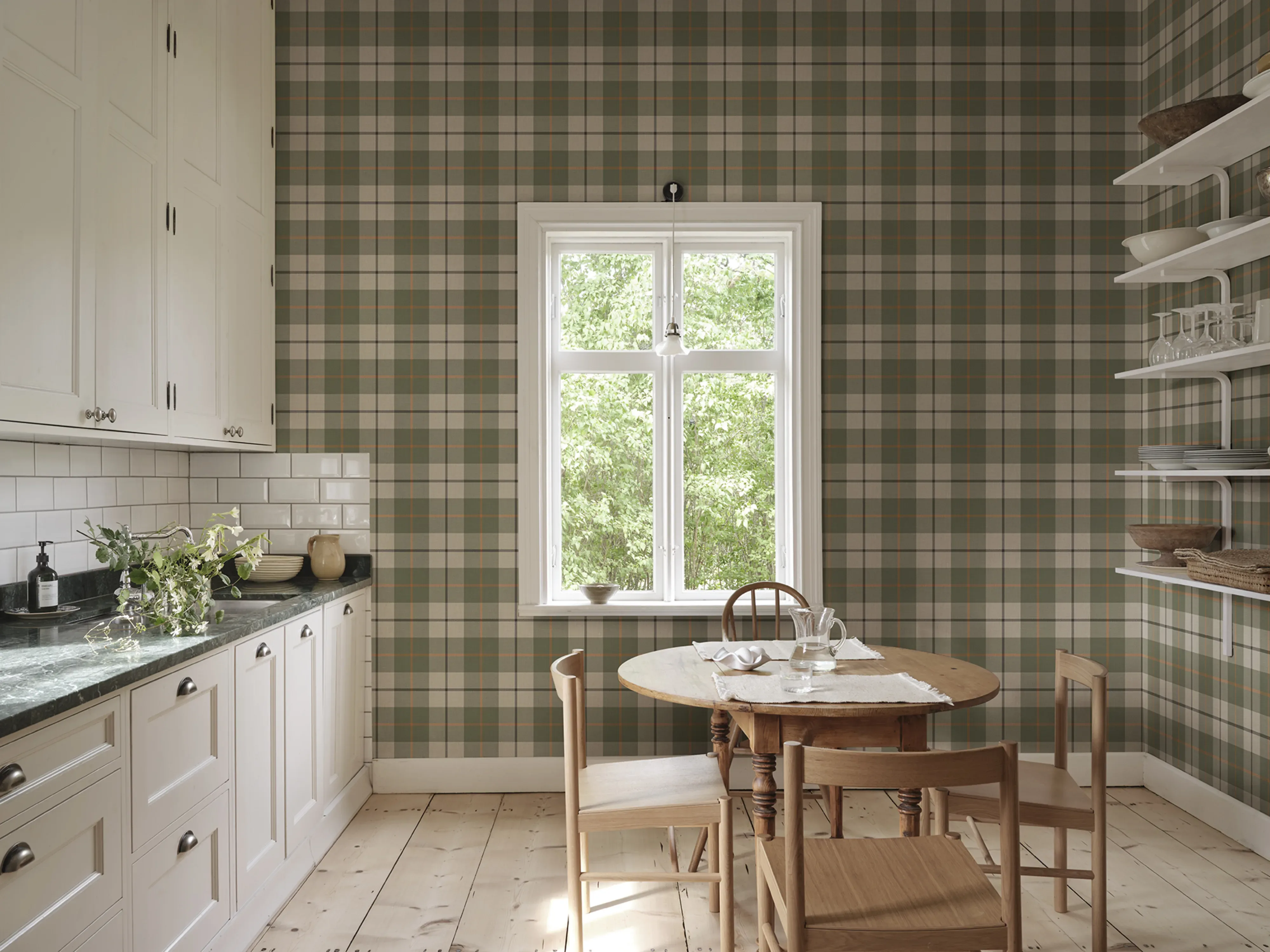 Sandberg Ranold in Green wallpaper (S10752)