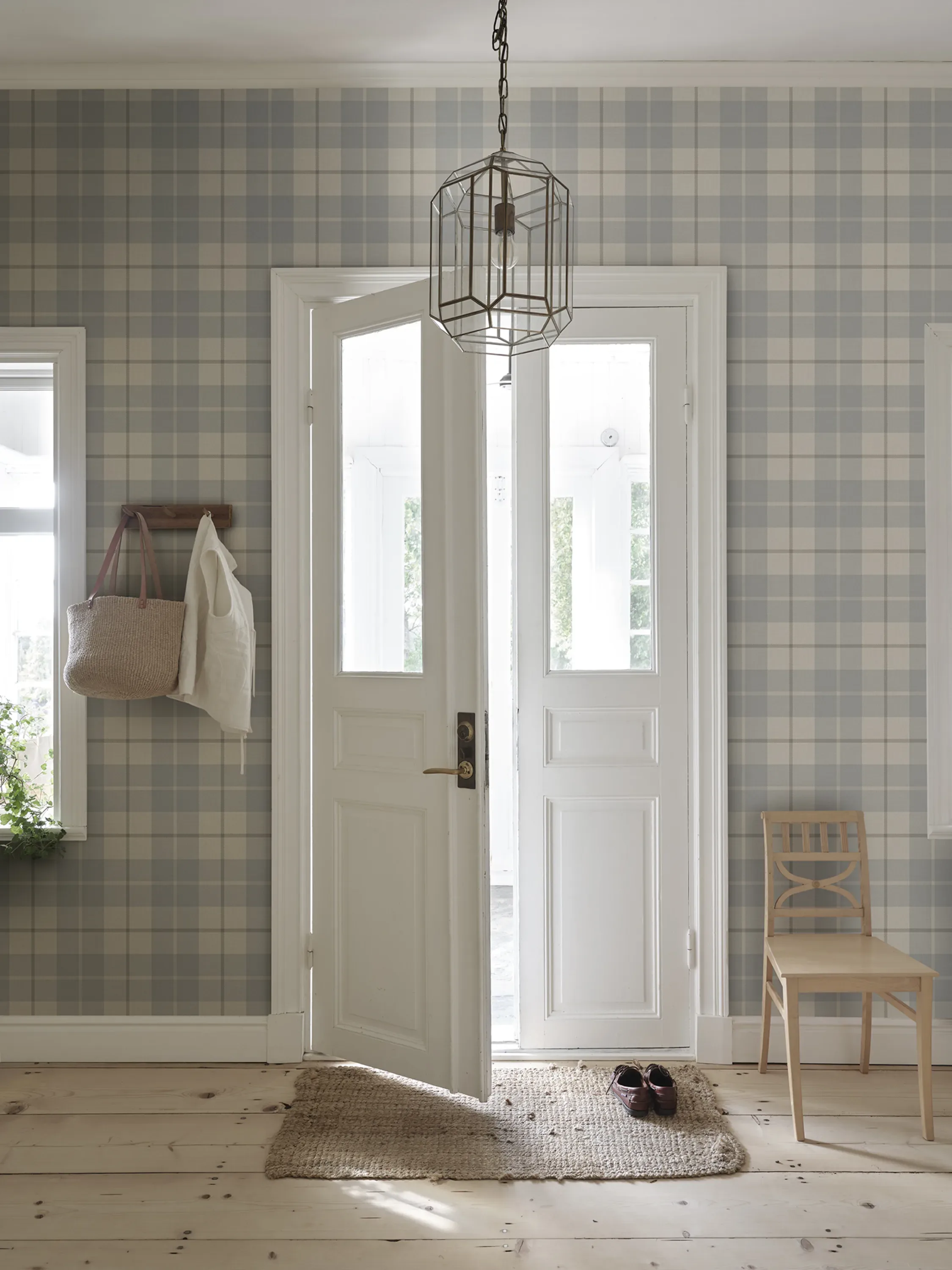 Sandberg Ranold in Misty Blue wallpaper (S11013)