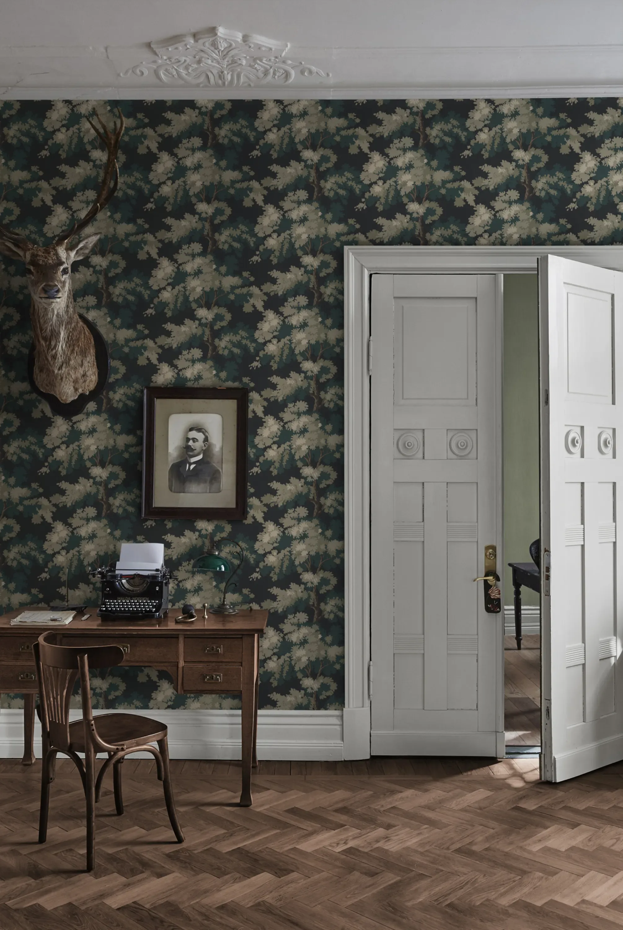 Sandberg Raphael in Charcoal wallpaper (444-81)