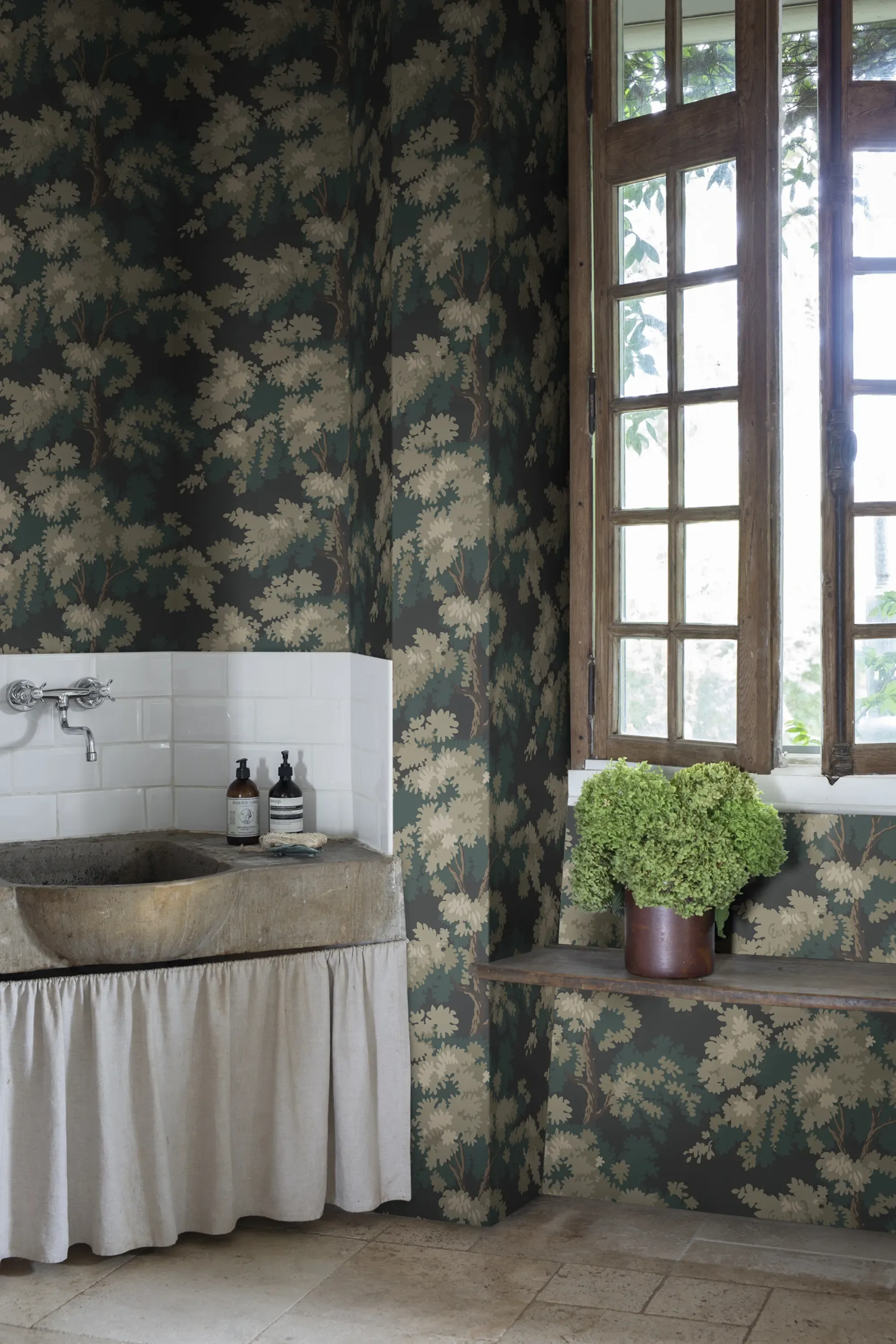 Sandberg Raphael in Charcoal wallpaper (444-81)