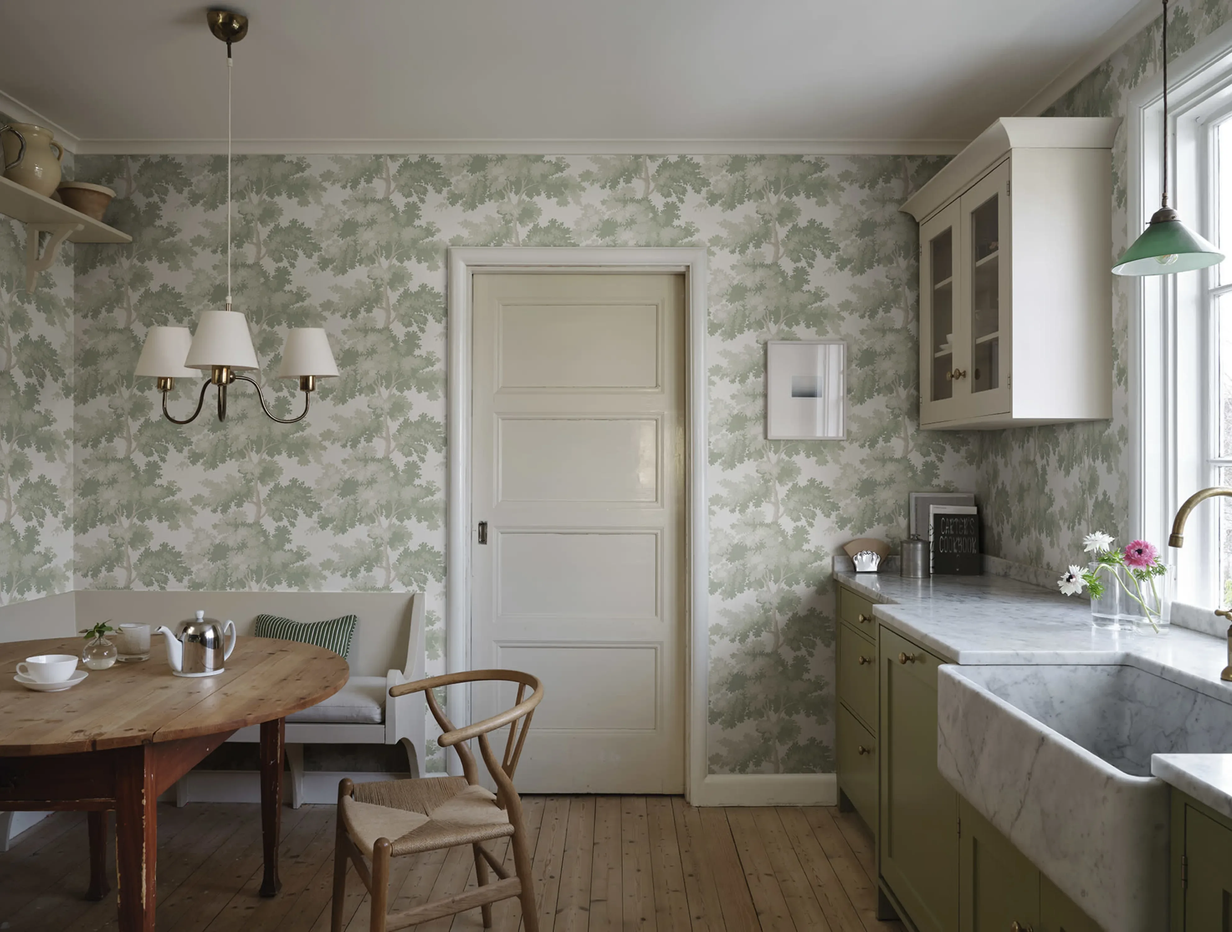 Sandberg Raphael in Light Green wallpaper (S10381)