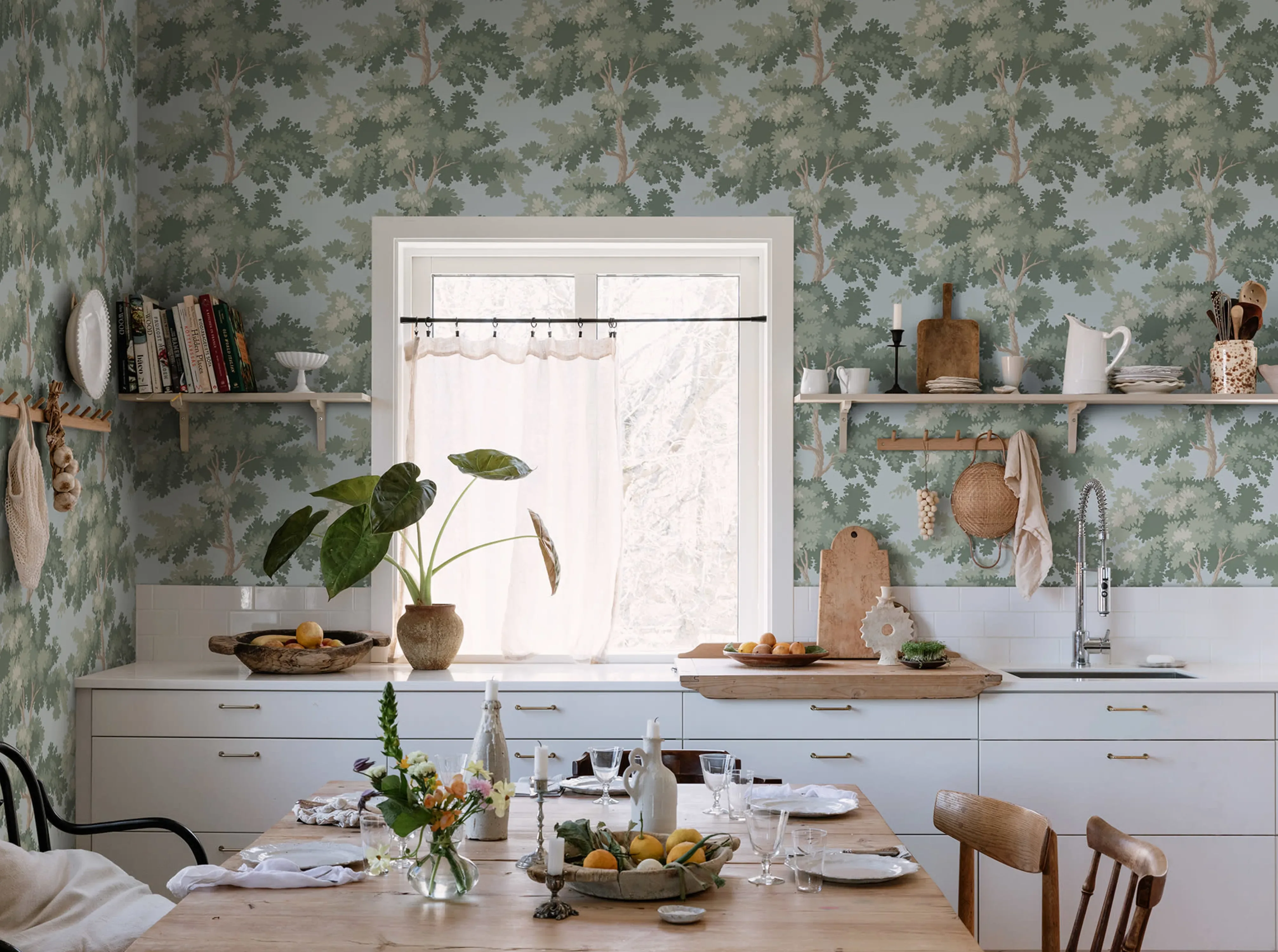 Sandberg Raphael in Sky Blue wallpaper (S10237)