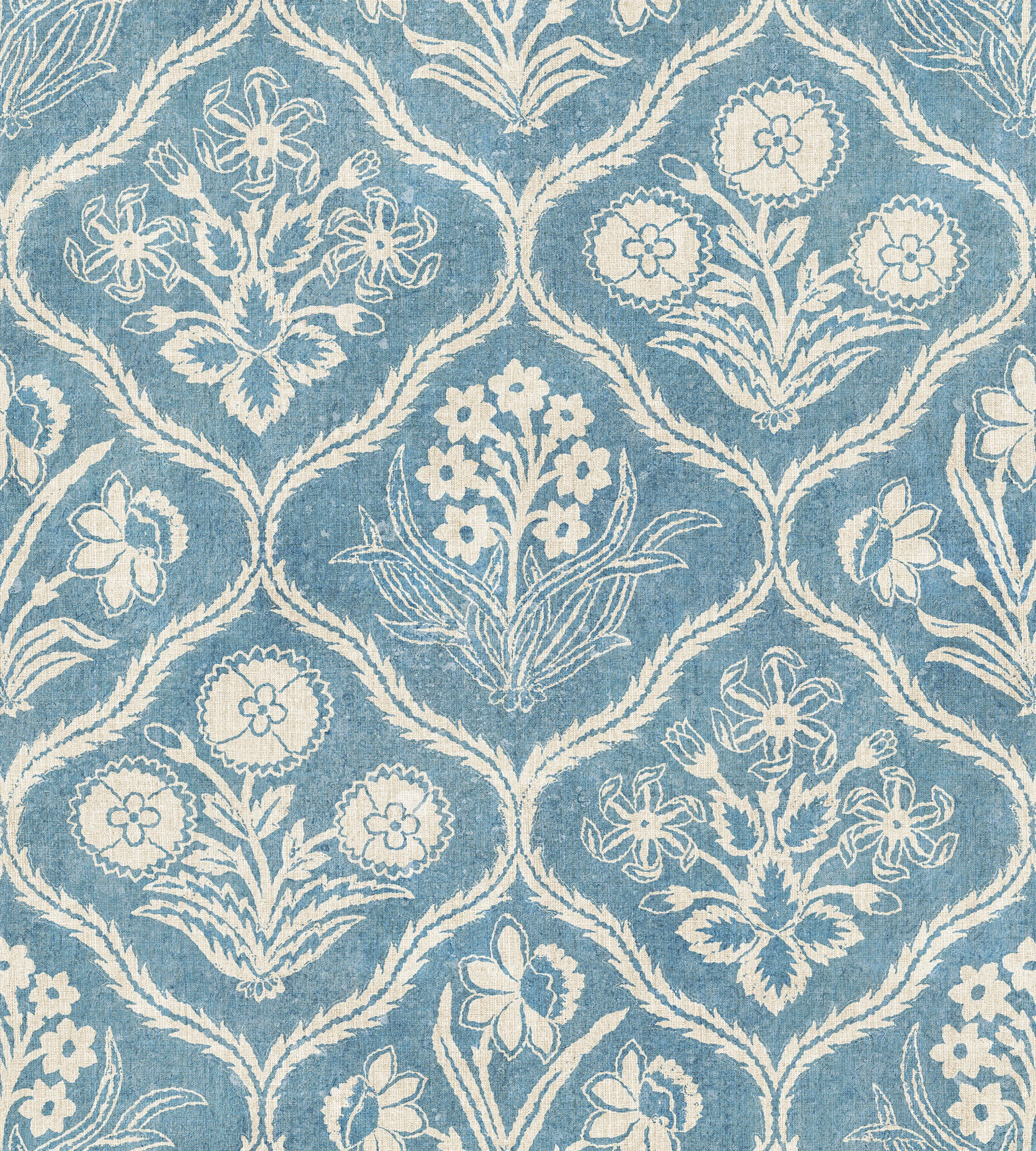 Sandberg Rosa in Blue wallpaper (S10828)