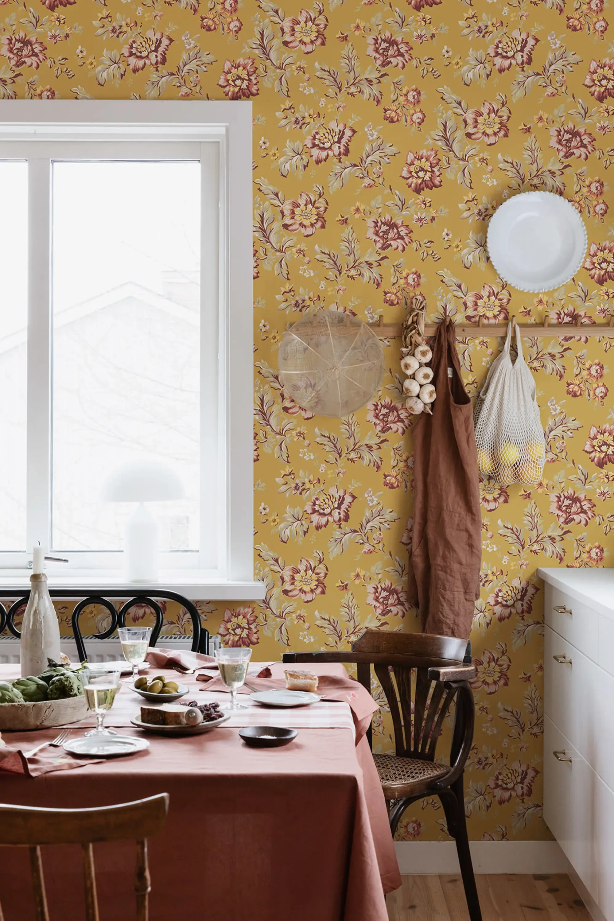 Sandberg Rosenholm in Yellow wallpaper (S10414)