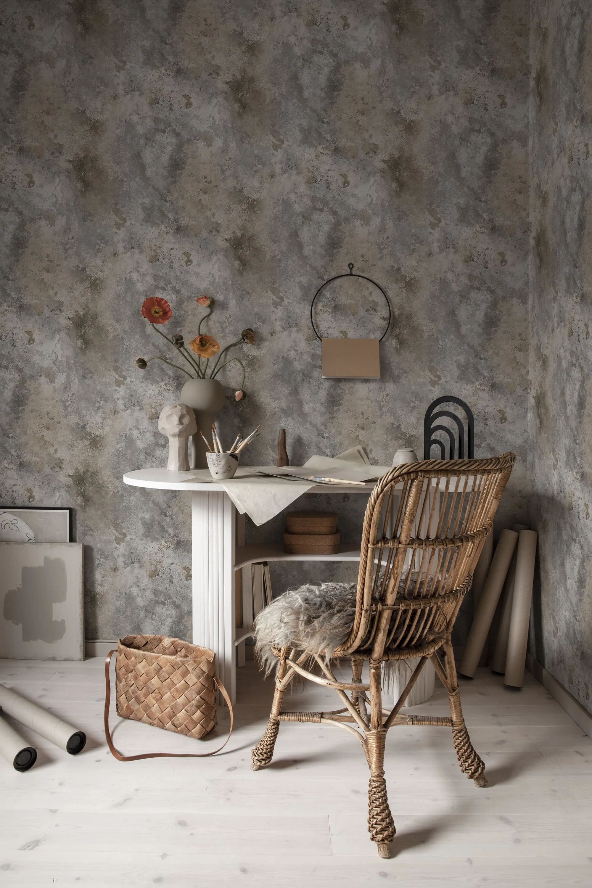 Sandberg Rost in Gold wallpaper (215-51)